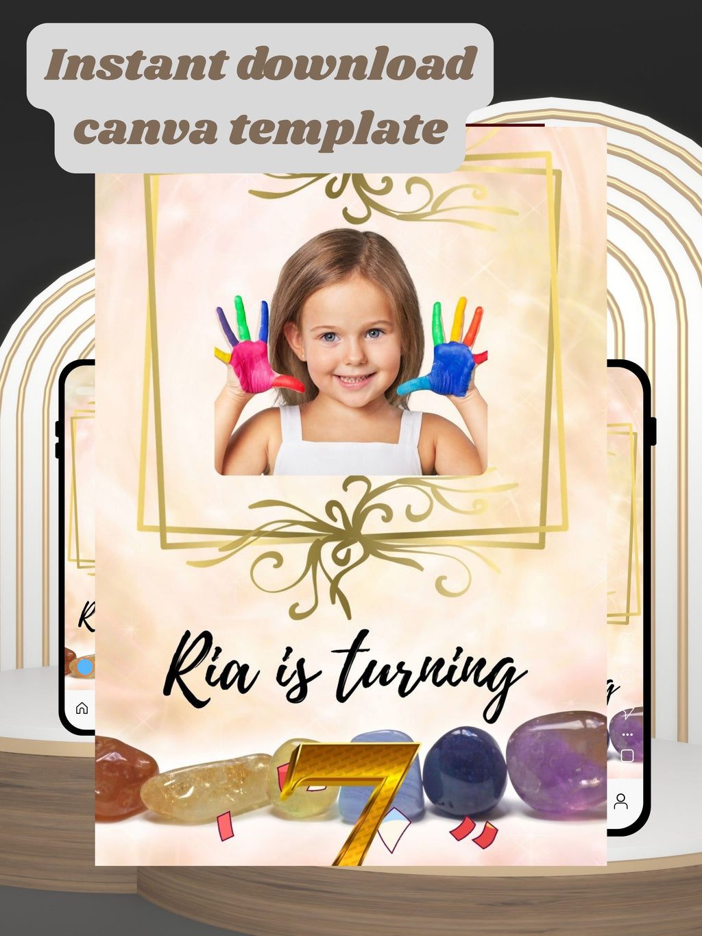 Commercial use NATURE THEME Editable Birthday Video Invitation | Canva Pro Template | Woodland Kids Party Invite | Instant Download|ki16c