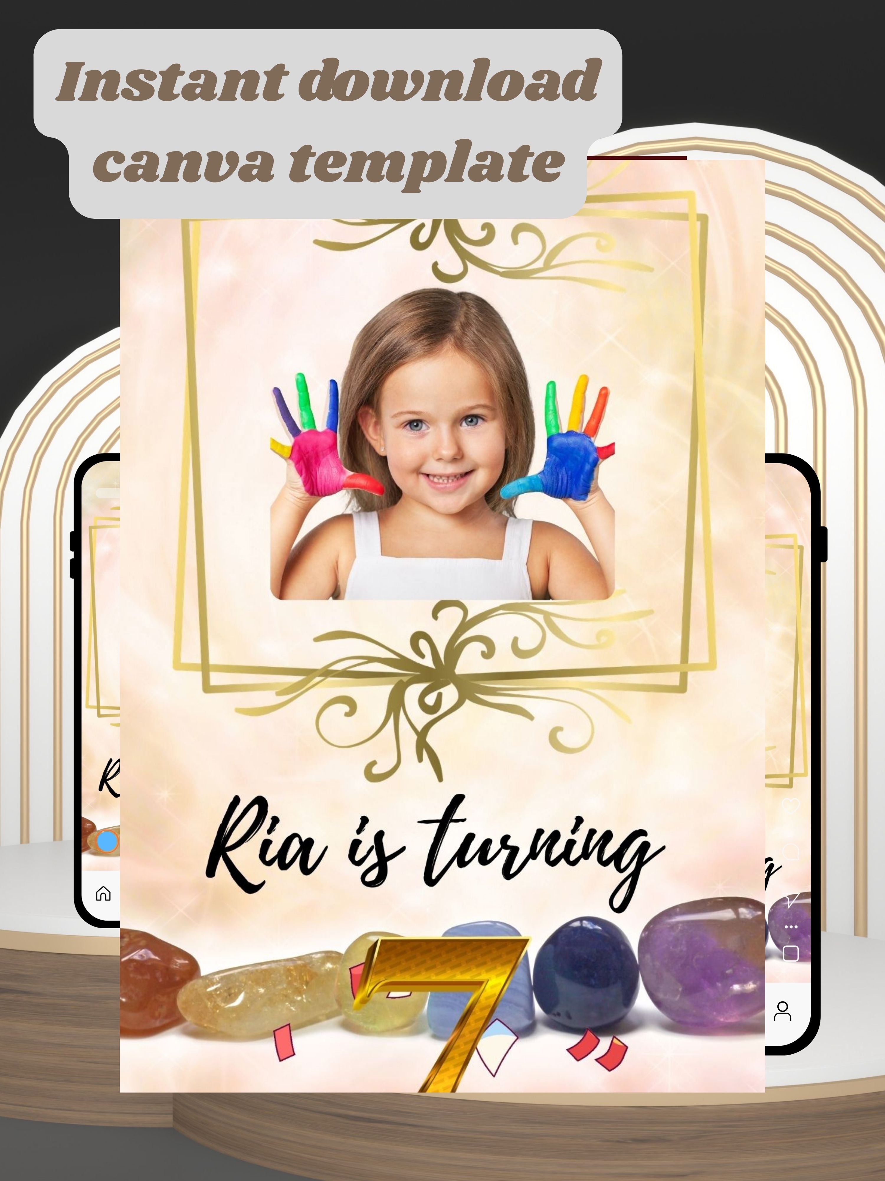 Commercial use NATURE THEME Editable Birthday Video Invitation | Canva Pro Template | Woodland Kids Party Invite | Instant Download|ki16c