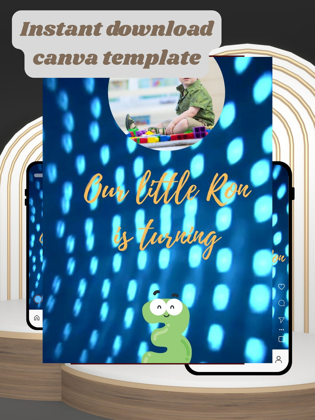 NEON Birthday Invitation Video | Editable Canva pro Template | Glow Party Invite | Digital Download|ki52