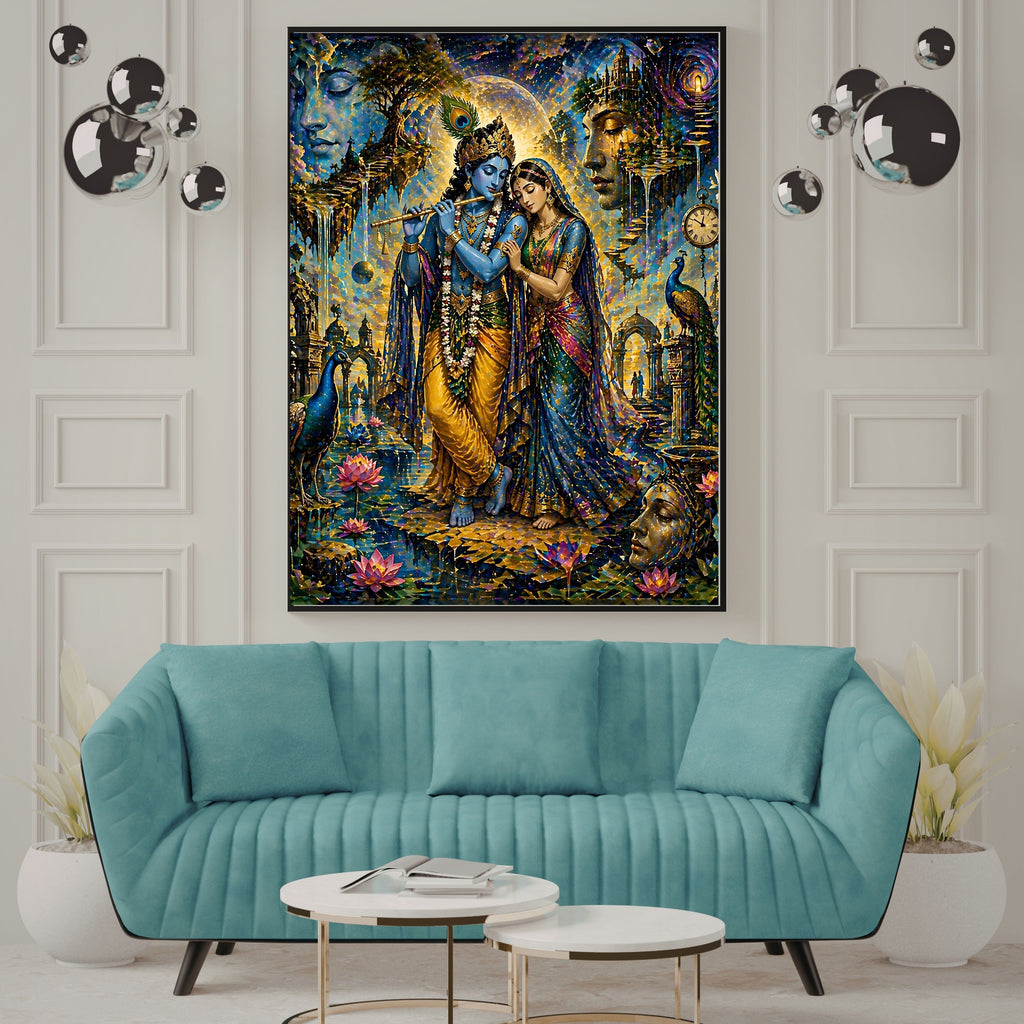 Lord Krishna Wall Art Printable, Krishna Digital Download, Hindu Wall Decor, Spiritual Home Decor, Pooja Room Art, Krishna Poster, Temple Artwork|sp66