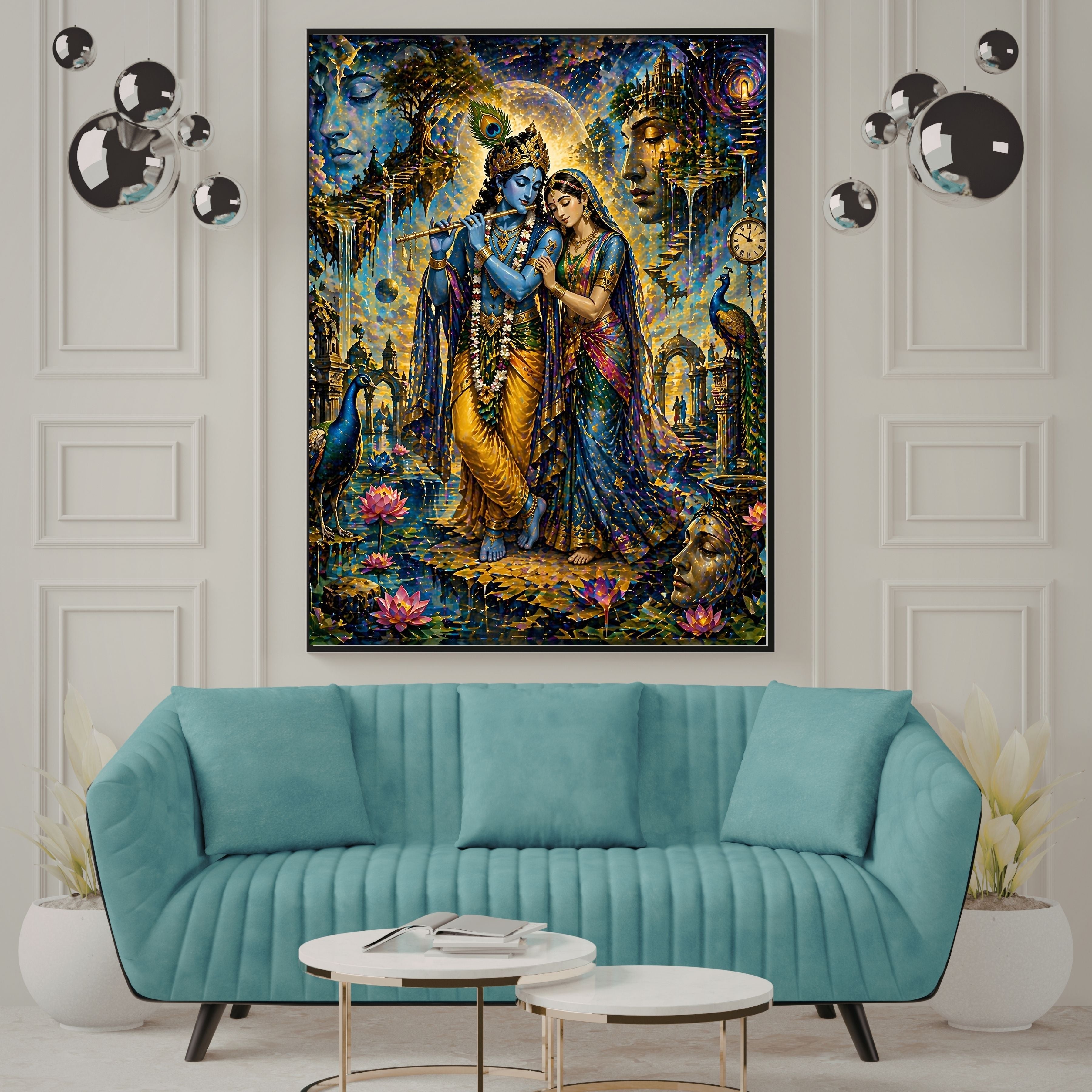 Lord Krishna Wall Art Printable, Krishna Digital Download, Hindu Wall Decor, Spiritual Home Decor, Pooja Room Art, Krishna Poster, Temple Artwork|sp66