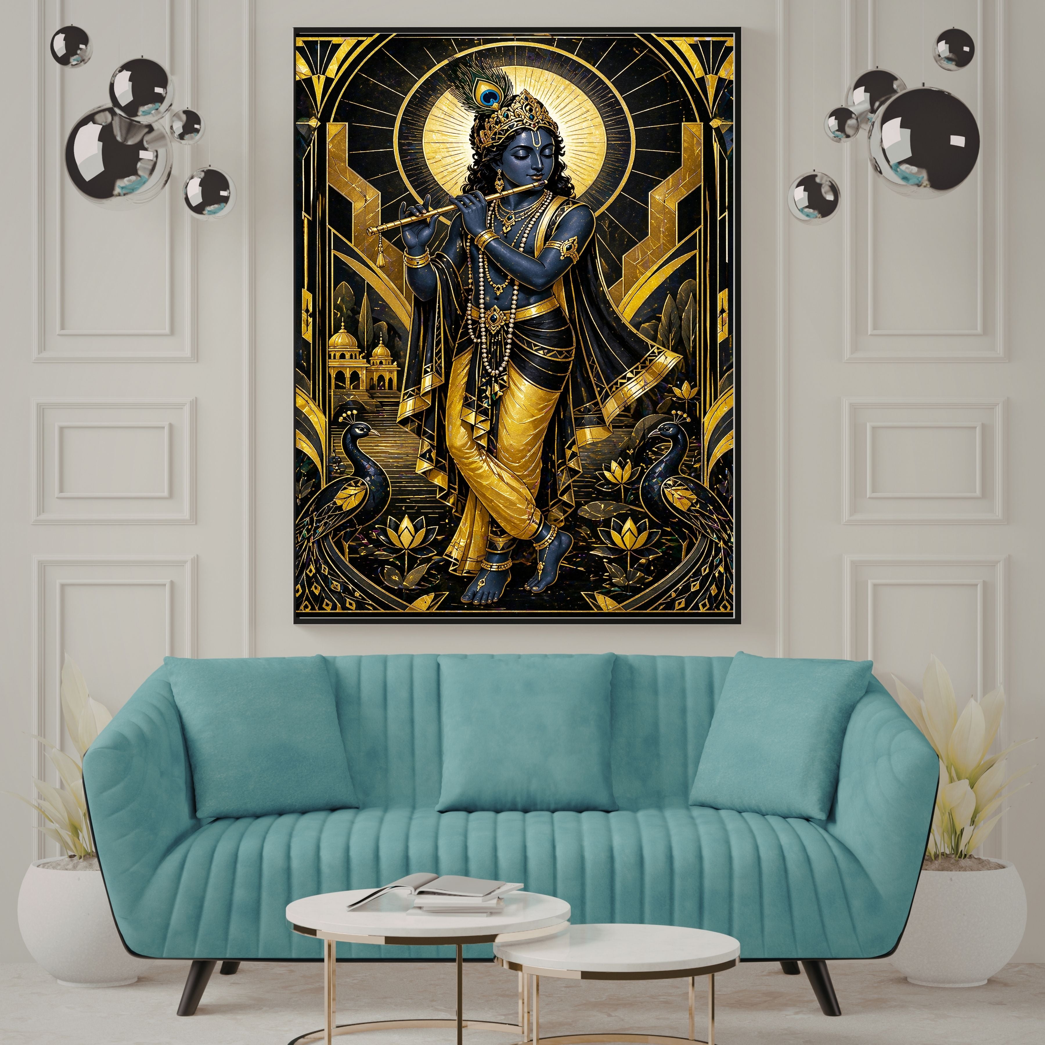 Commercial Use Lord Krishna Wall Art Bundle | Hindu Printable Decor | Commercial Use License Included | Spiritual Home Decor | Pooja Room Prints | Digital Download|sp59c
