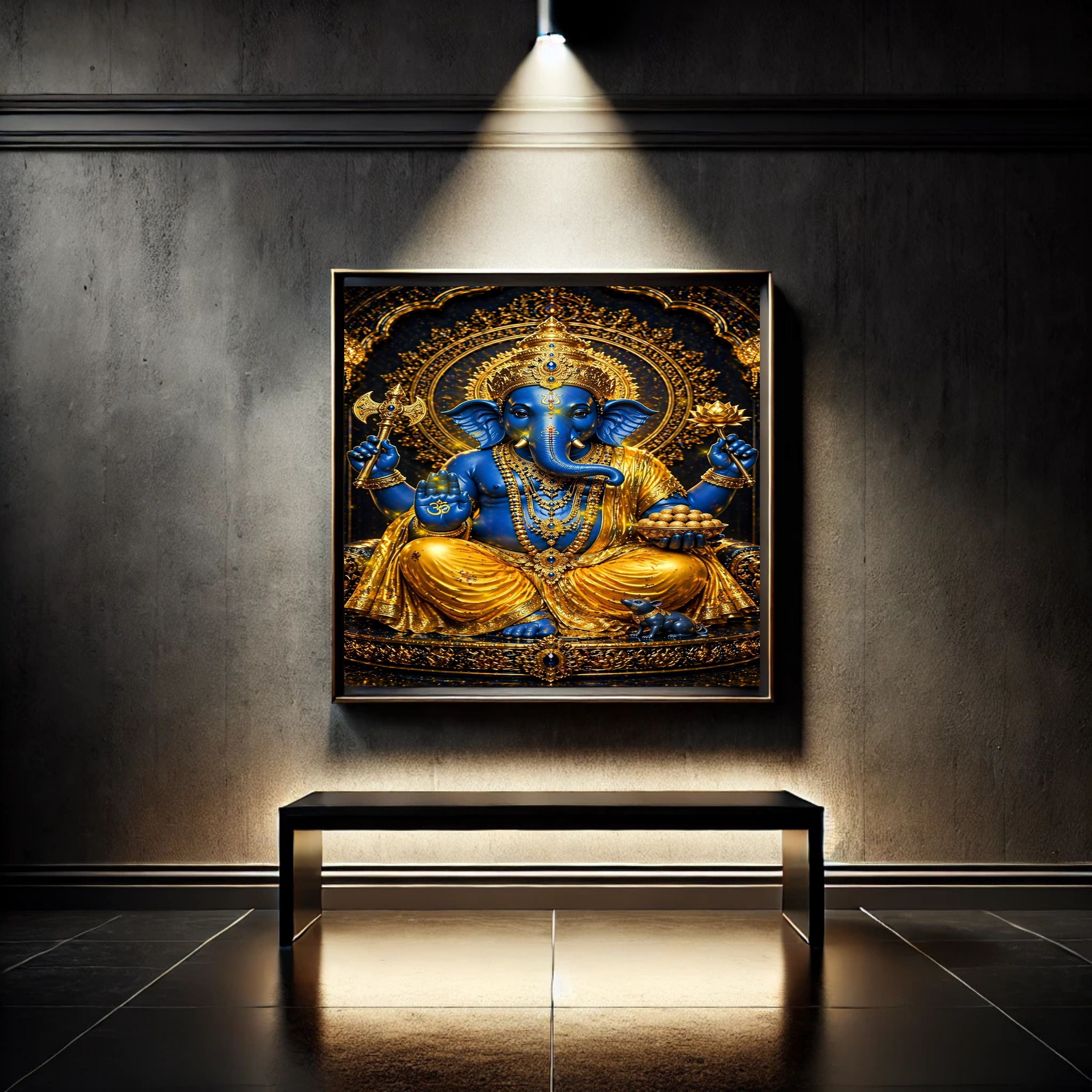Lord Ganesha Wall Art Printable | Ganapathi Digital Download | Hindu God Decor | Spiritual Poster | Ganesh Chaturthi Gift | 11 Sizes Included|sp8