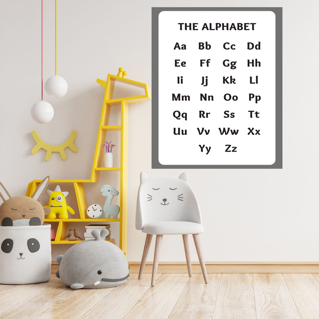 Alphabet Wall Art Printable, ABC Learning Poster, Kids Educational Decor, Nursery Wall Art, Preschool Classroom Print, Homeschool Decor, Digital Download|ke1-13