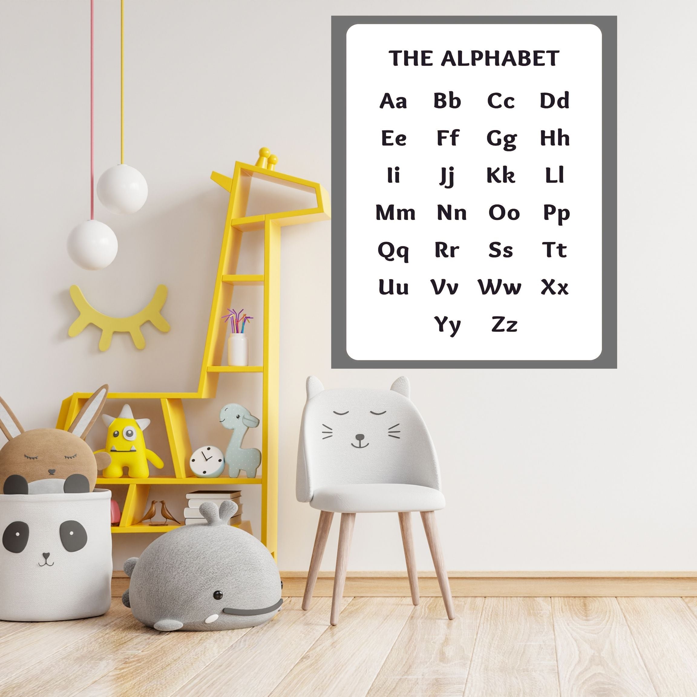 Alphabet Wall Art Printable, ABC Learning Poster, Kids Educational Decor, Nursery Wall Art, Preschool Classroom Print, Homeschool Decor, Digital Download|ke1-13