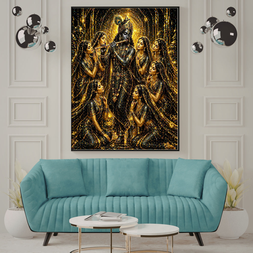 Commercial Use Lord Krishna Wall Art Bundle | Hindu Printable Decor | Commercial Use License Included | Spiritual Home Decor | Pooja Room Prints | Digital Download|sp58c