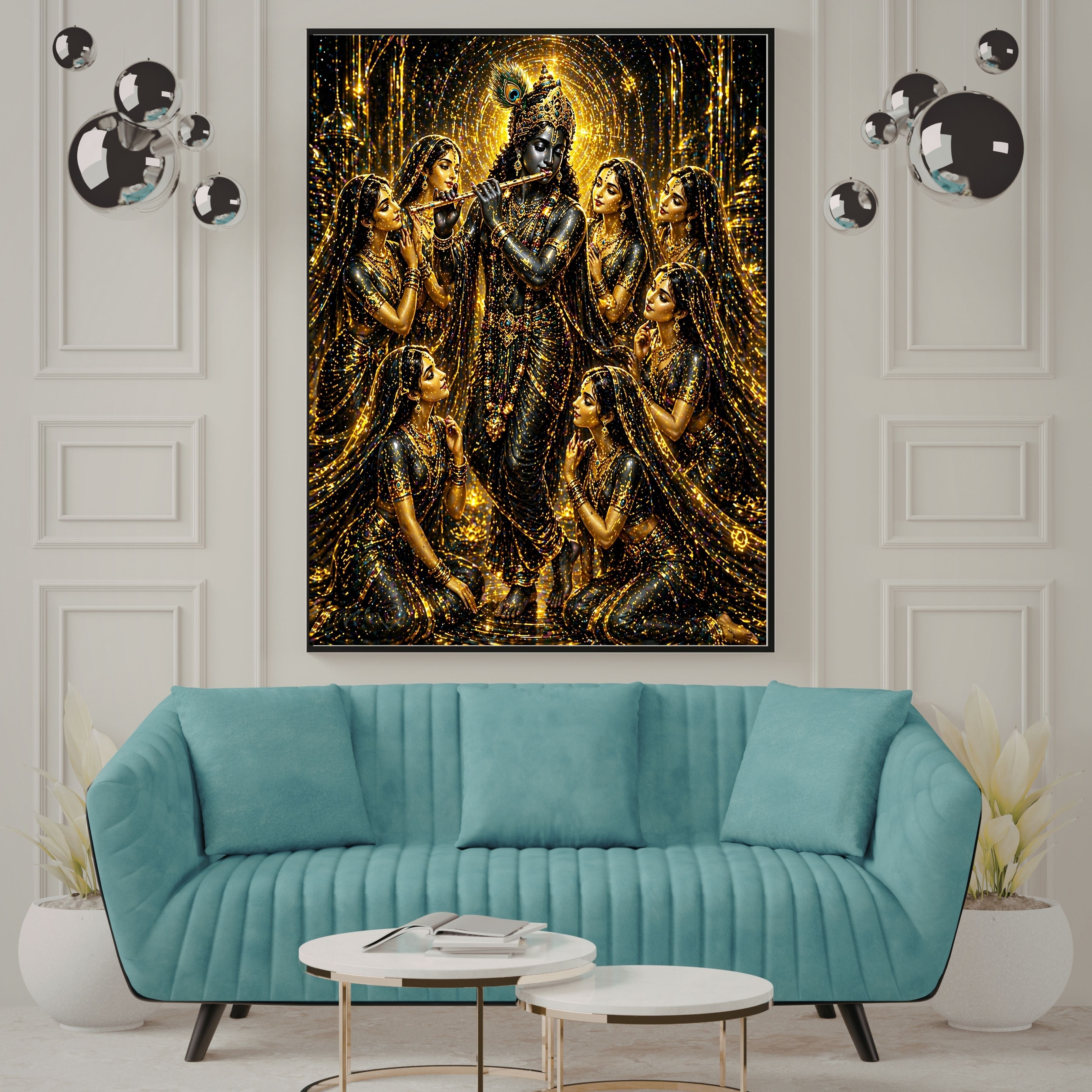 Commercial Use Lord Krishna Wall Art Bundle | Hindu Printable Decor | Commercial Use License Included | Spiritual Home Decor | Pooja Room Prints | Digital Download|sp58c