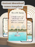 WI0001-HINDU WEDDING Invitation Video Template | Editable Indian Wedding Invite | Canva pro Digital Wedding Invitation | Luxury Save the Date | Wedding Video