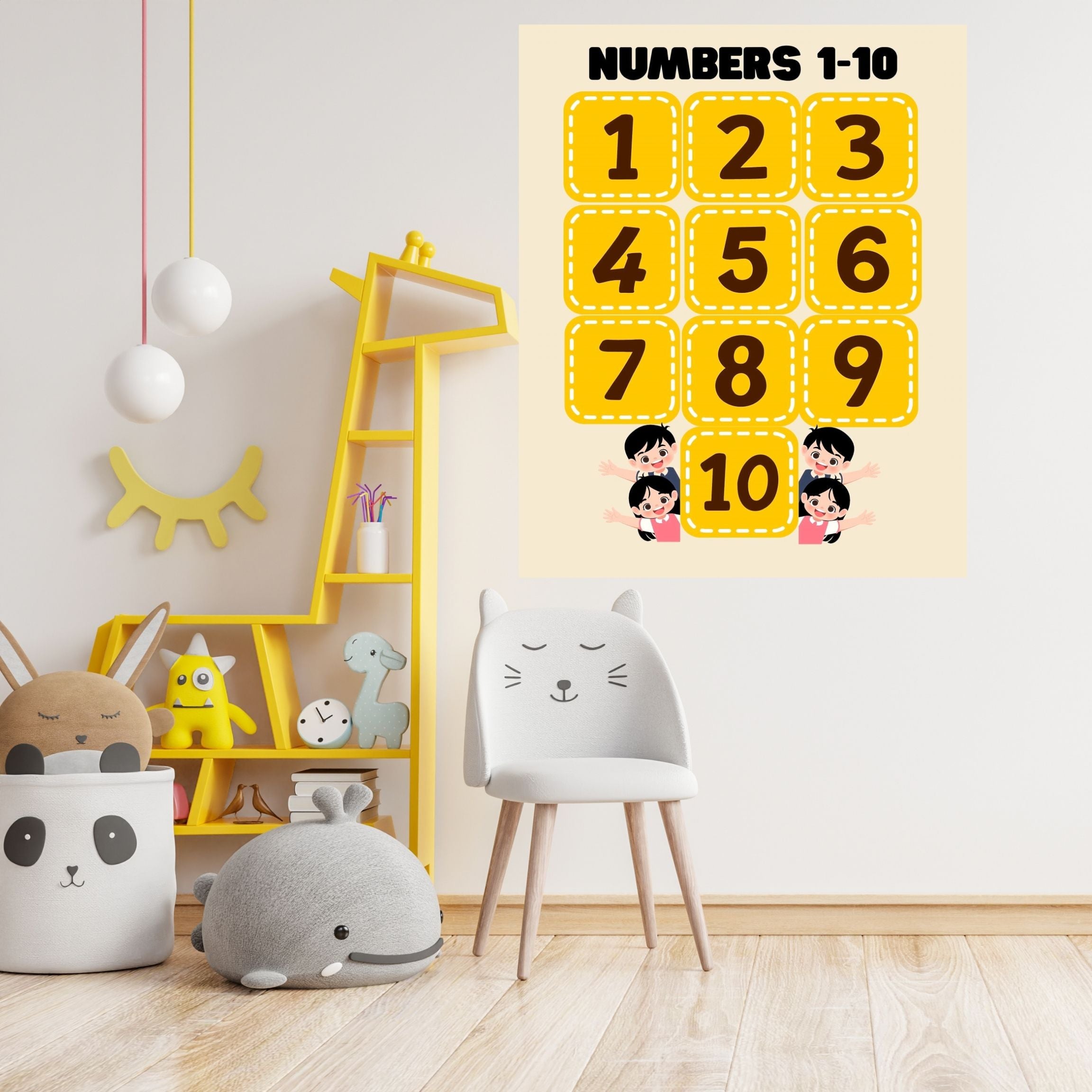 Number Wall Art for Kids 11+ sizes, Counting Poster Printable, Educational Nursery Decor, Preschool Learning Print, Math Wall Art, Digital Download|ke2-11
