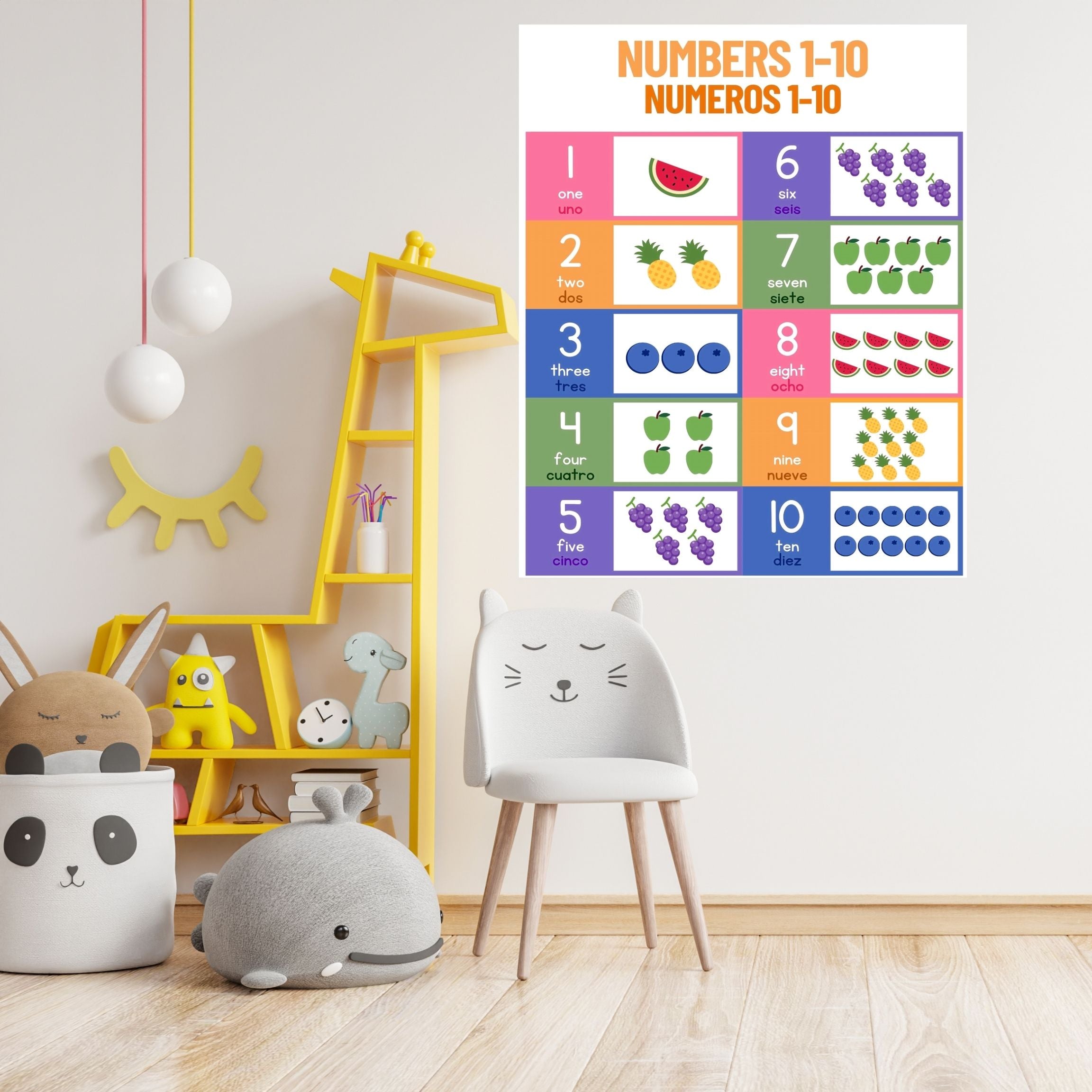 Number Wall Art for Kids 11+ sizes, Counting Poster Printable, Educational Nursery Decor, Preschool Learning Print, Math Wall Art, Digital Download|ke2-5
