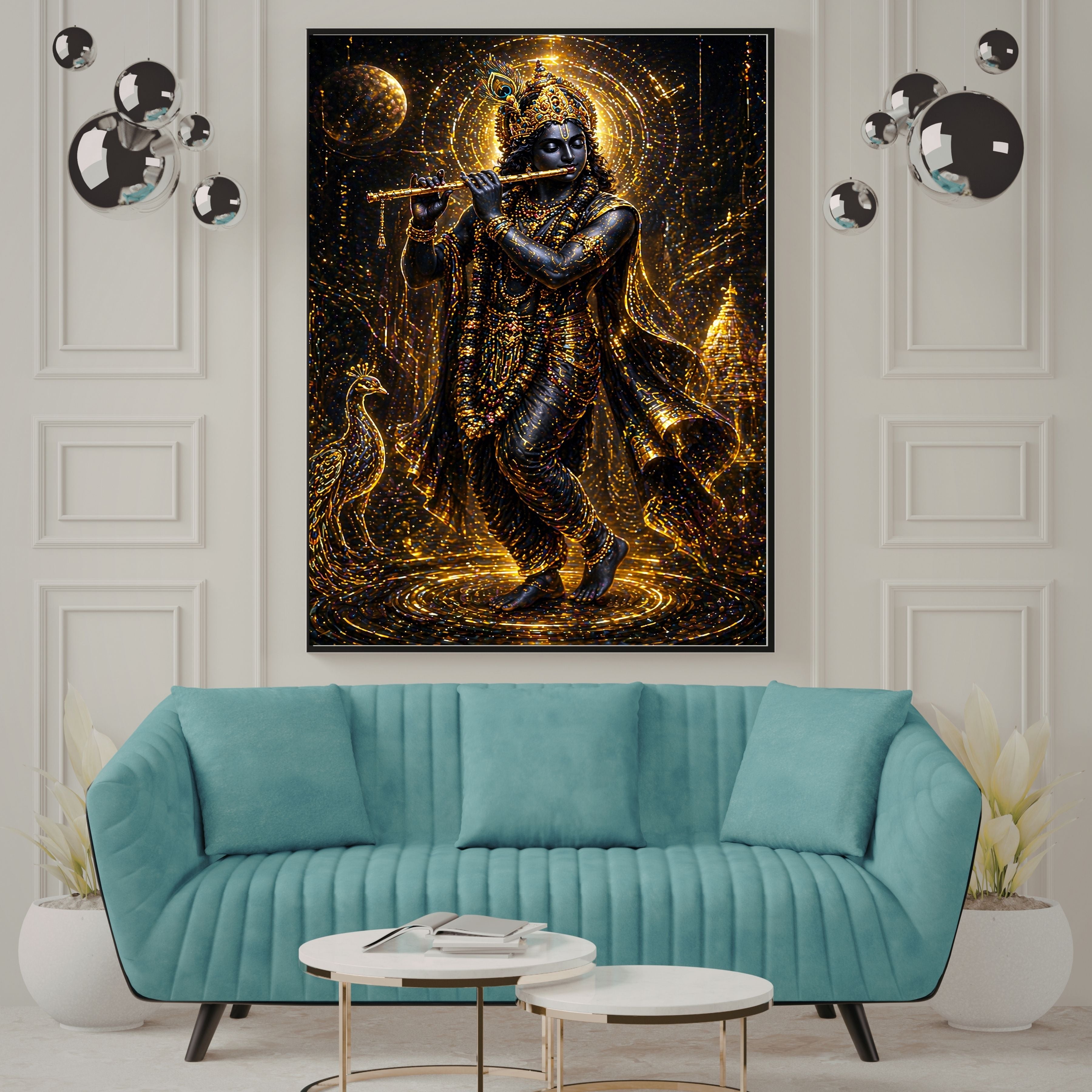 Lord Krishna Wall Art Printable, Krishna Digital Download, Hindu Wall Decor, Spiritual Home Decor, Pooja Room Art, Krishna Poster, Temple Artwork|sp55