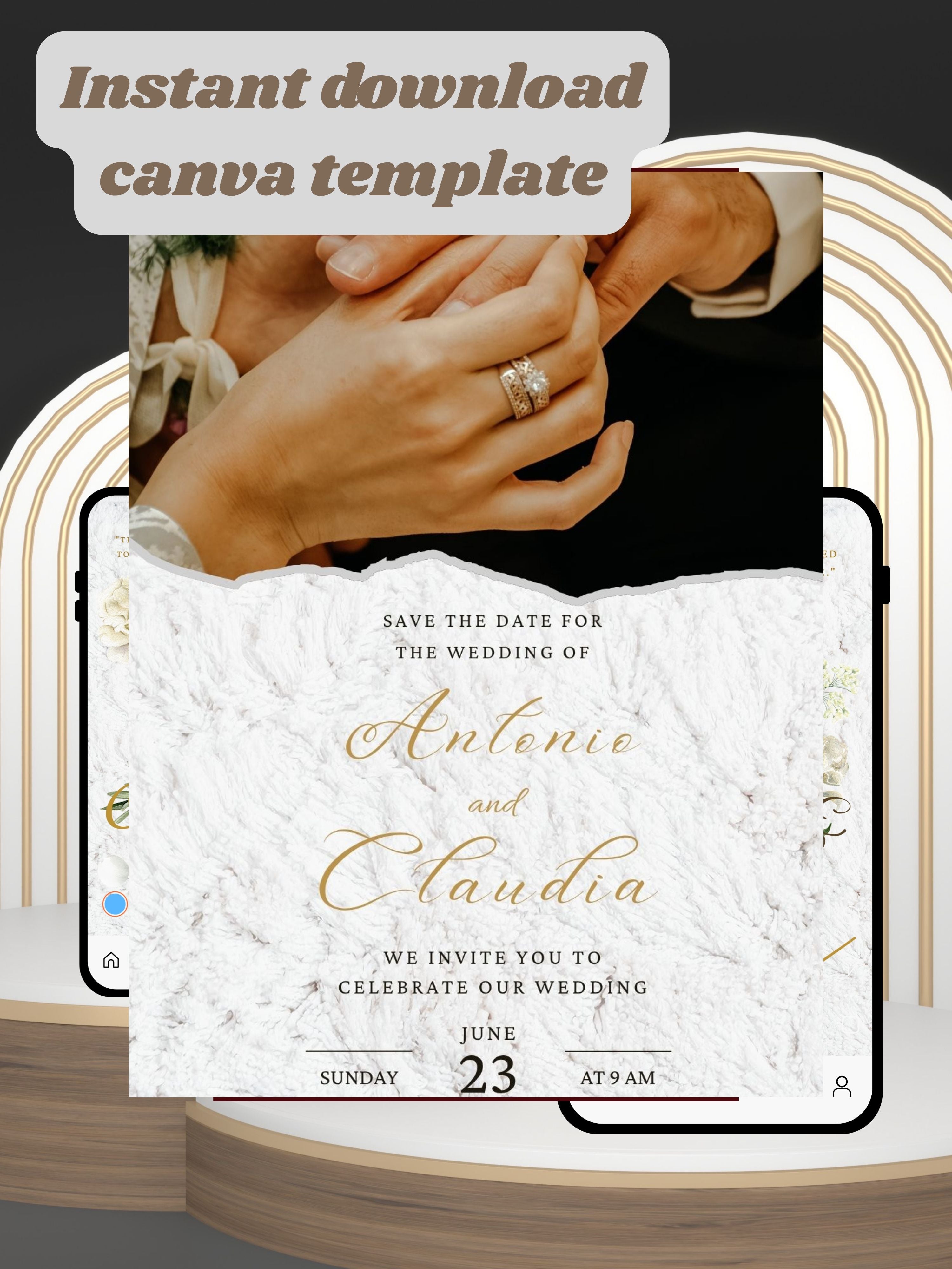 WI0016-CHURCH WEDDING Invitation Video Template | Editable Christian Wedding Invite |Digital Wedding Invitation |Wedding Video