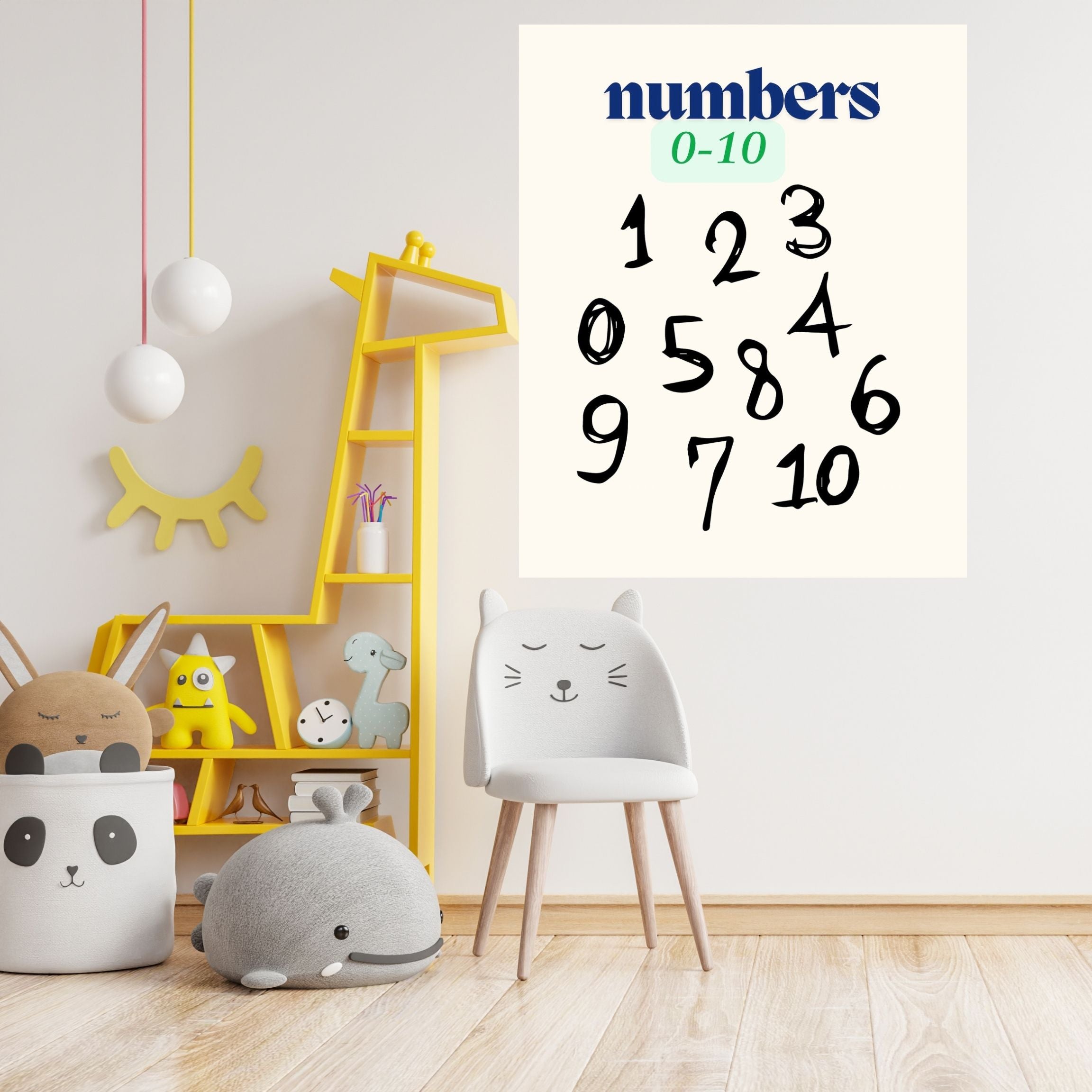 Number Wall Art for Kids 11+ sizes, Counting Poster Printable, Educational Nursery Decor, Preschool Learning Print, Math Wall Art, Digital Download|ke2-13