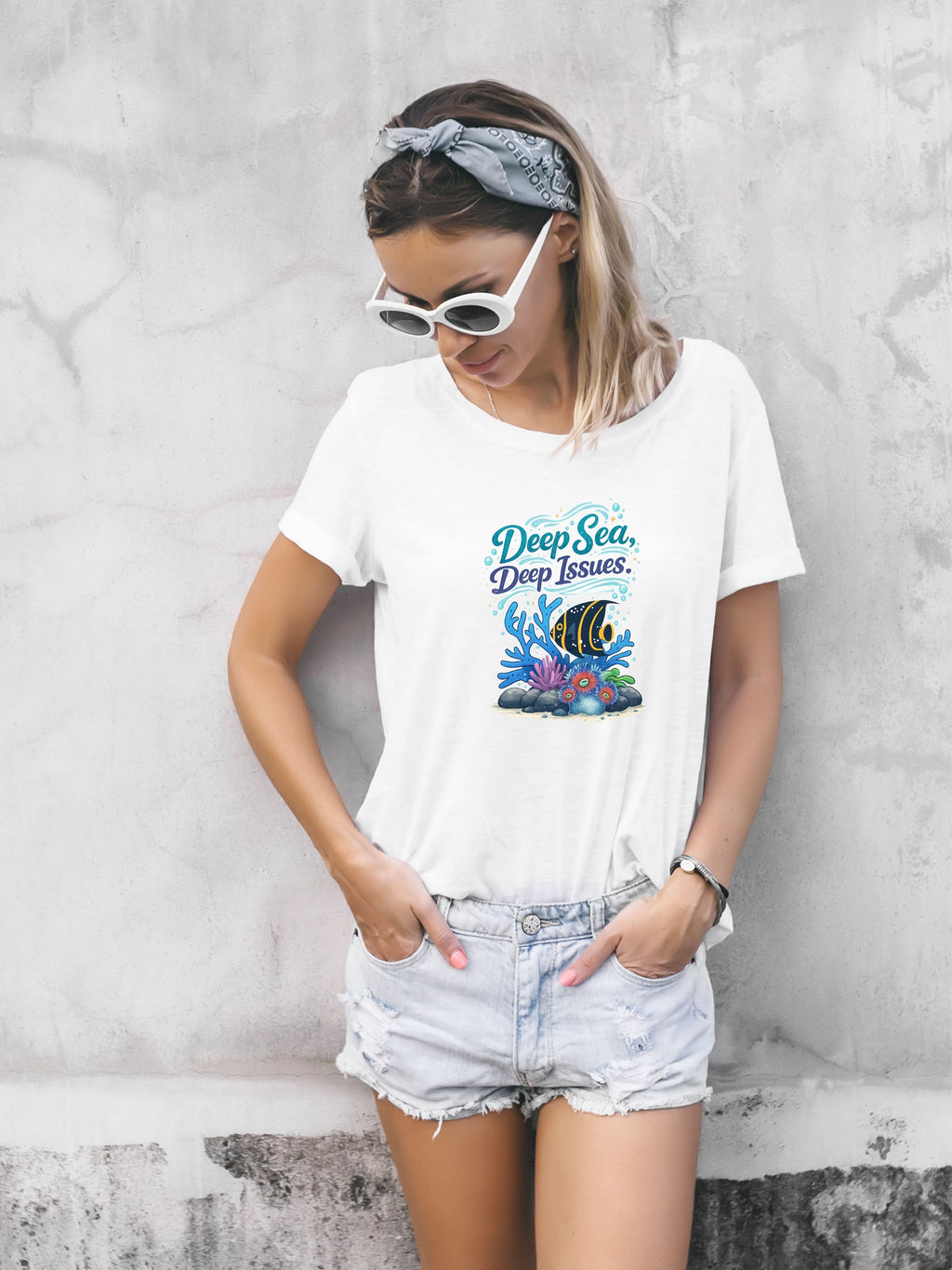 Under The Sea PNG, Ocean T-Shirt Design, Sea Life Graphic, Beach Lover Gift, Marine Life PNG, Coastal Aesthetic, Print On Demand Design, Digital Download|gr30-12