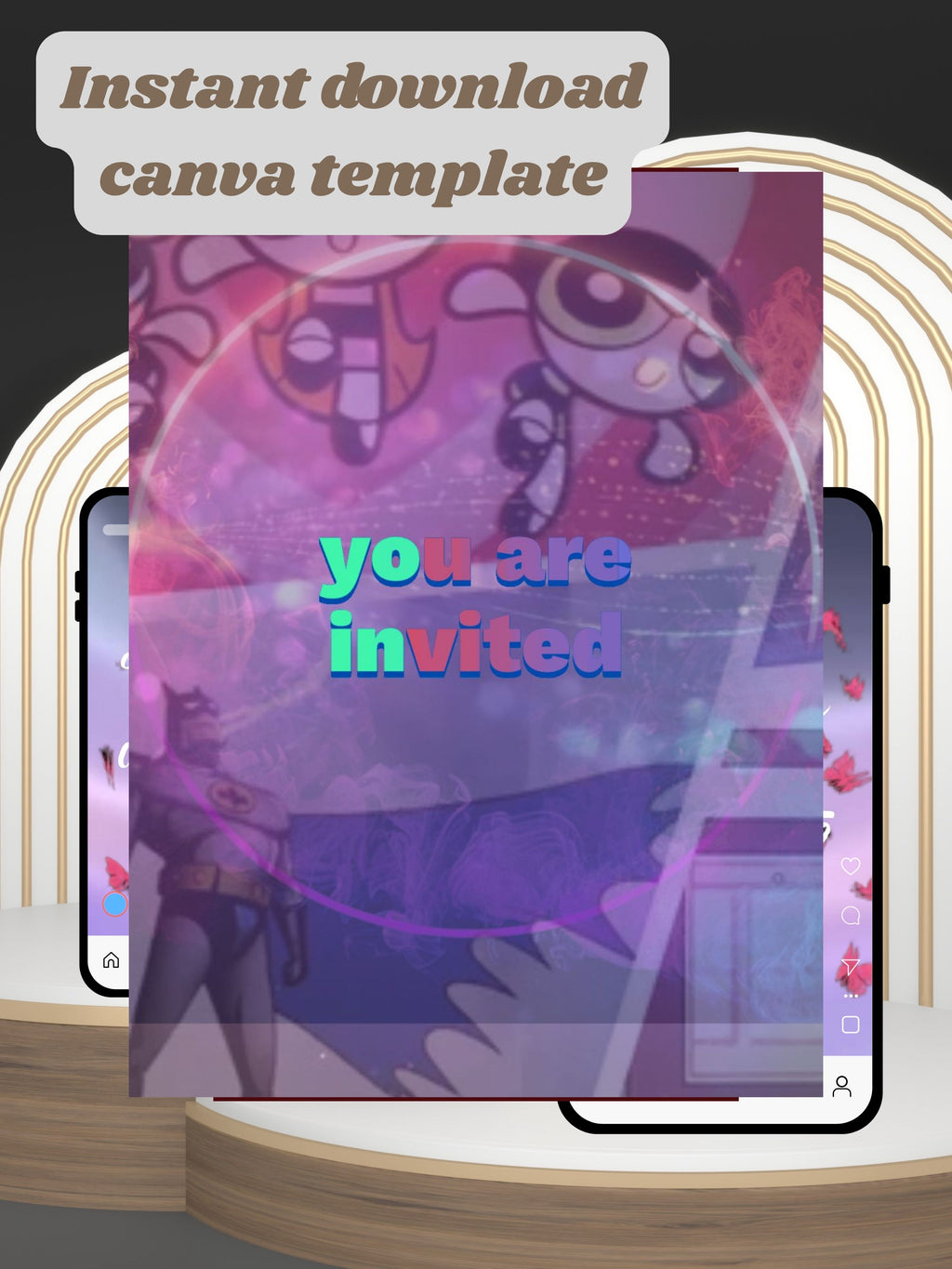 SUPERHERO Birthday Invitation Video | Editable Canva pro Template | Kids Party Invite | Digital Download|ki42