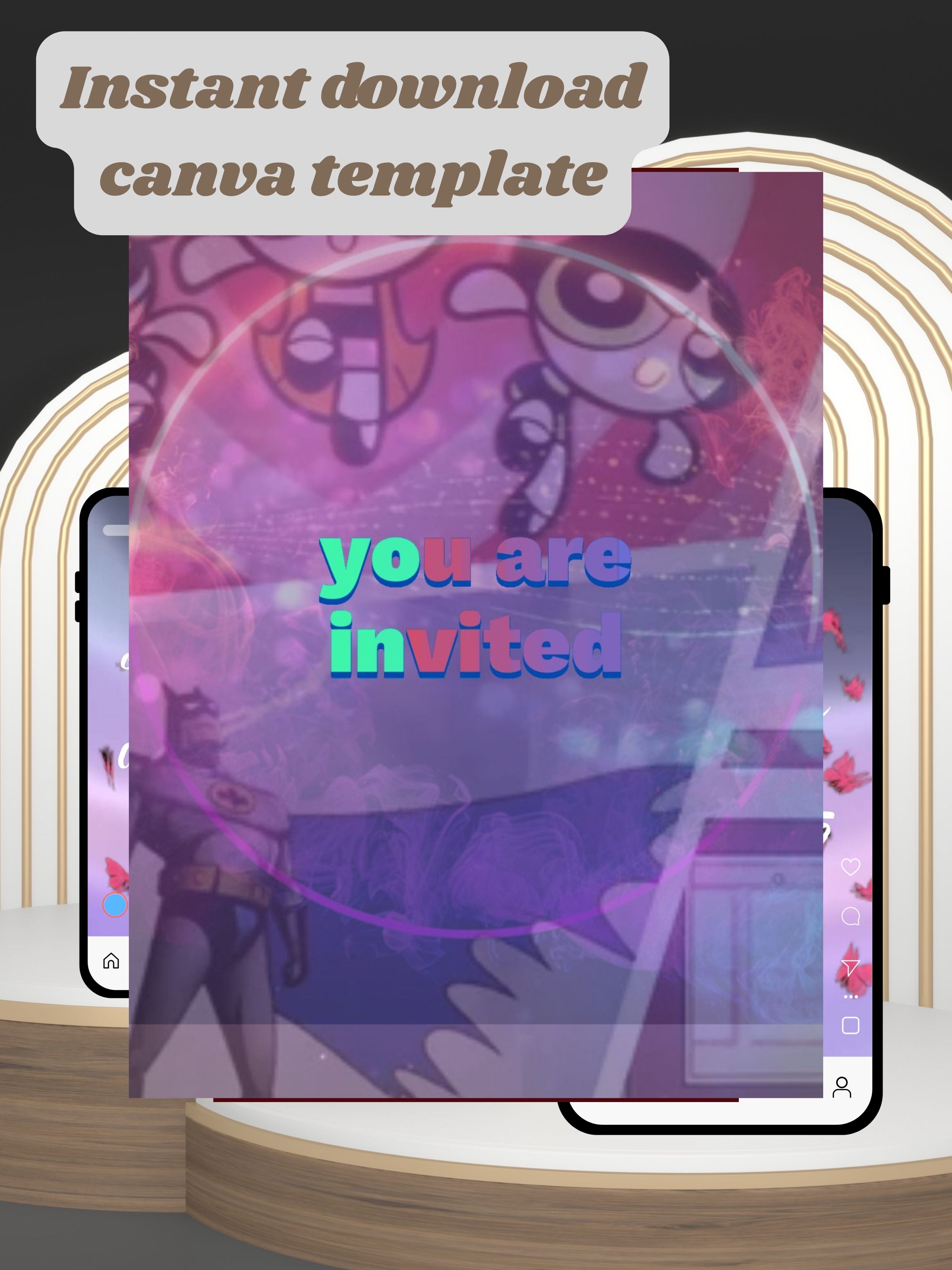 commercial use SUPERHERO Birthday Invitation Video | Editable Canva pro Template | Kids Party Invite | Digital Download|ki42c