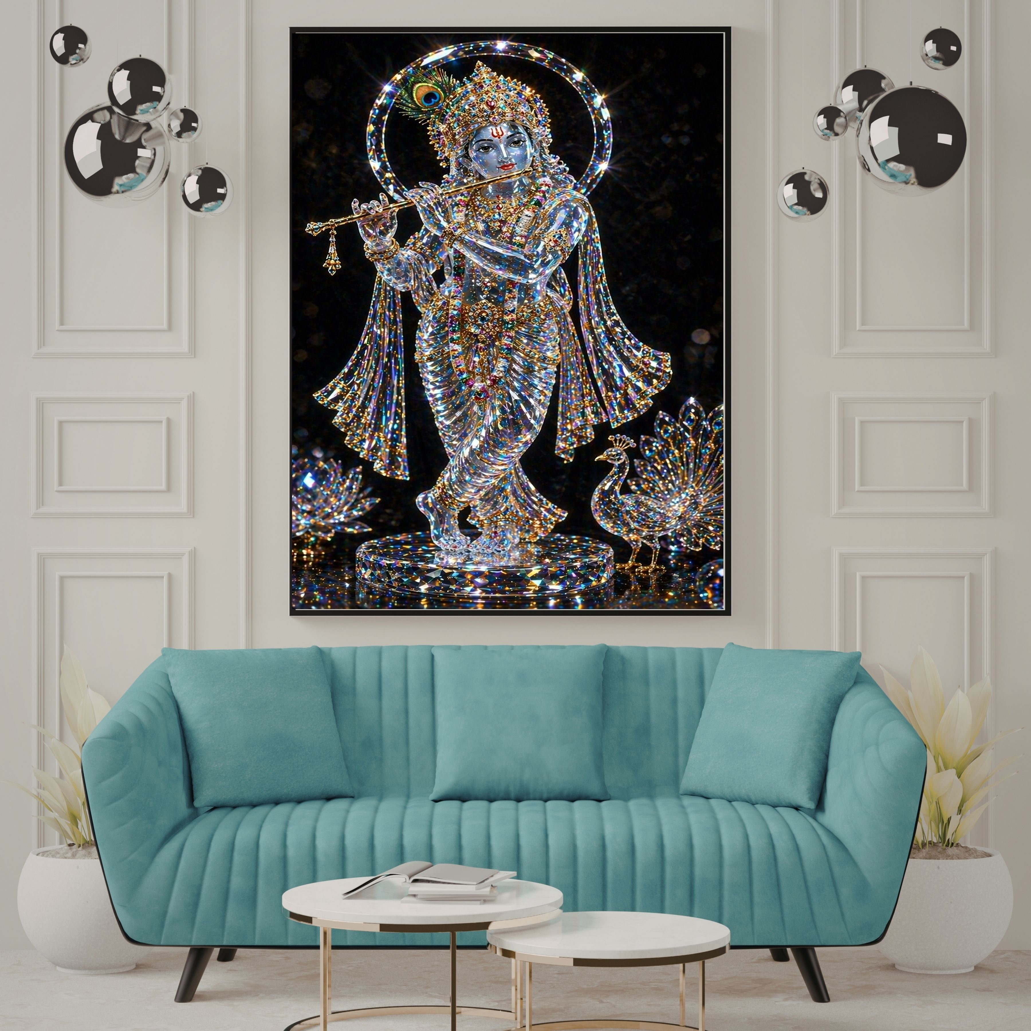 Lord Krishna Wall Art Printable, Krishna Digital Download, Hindu Wall Decor, Spiritual Home Decor, Pooja Room Art, Krishna Poster, Temple Artwork|sp49