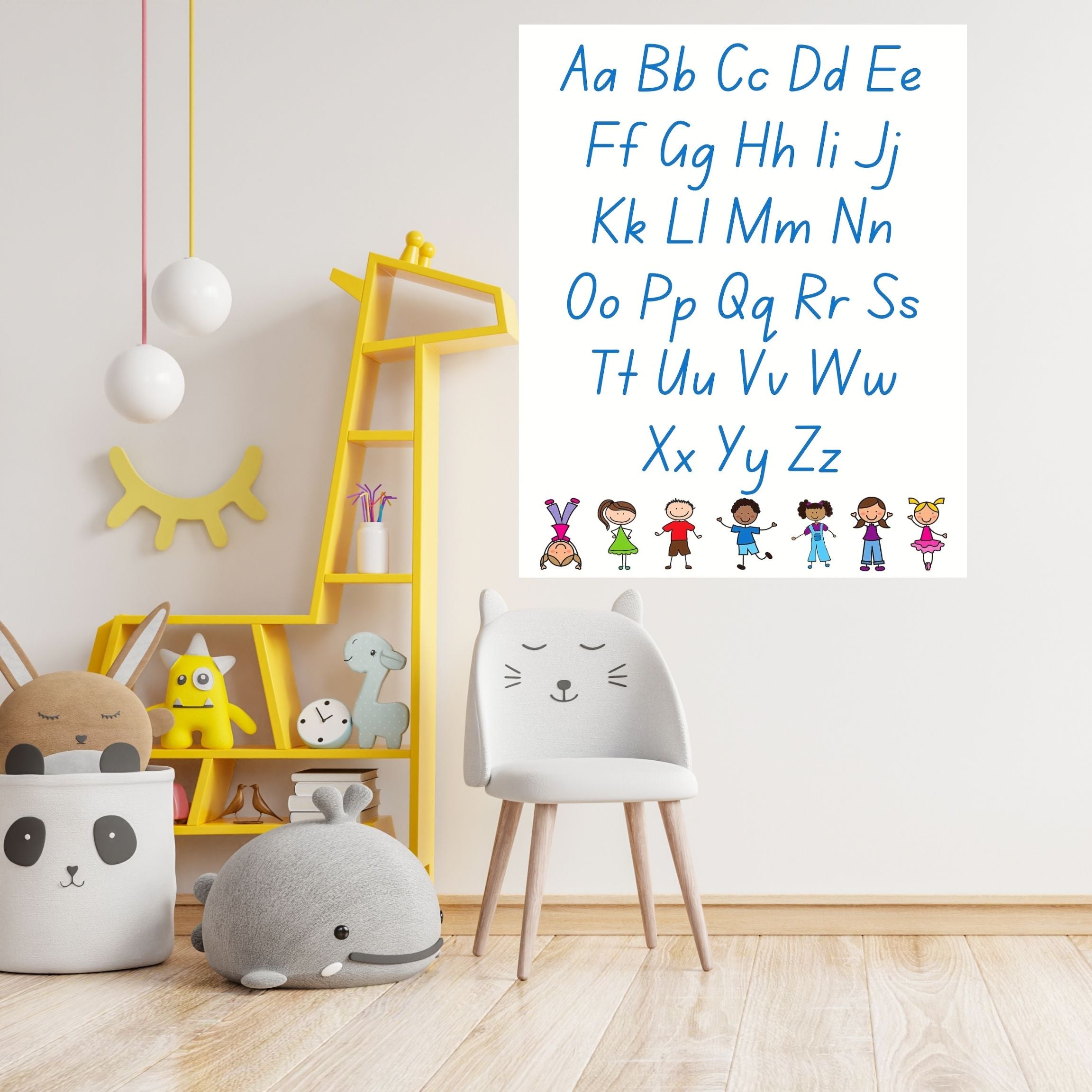 Alphabet Wall Art Printable, ABC Learning Poster, Kids Educational Decor, Nursery Wall Art, Preschool Classroom Print, Homeschool Decor, Digital Download|ke1-3