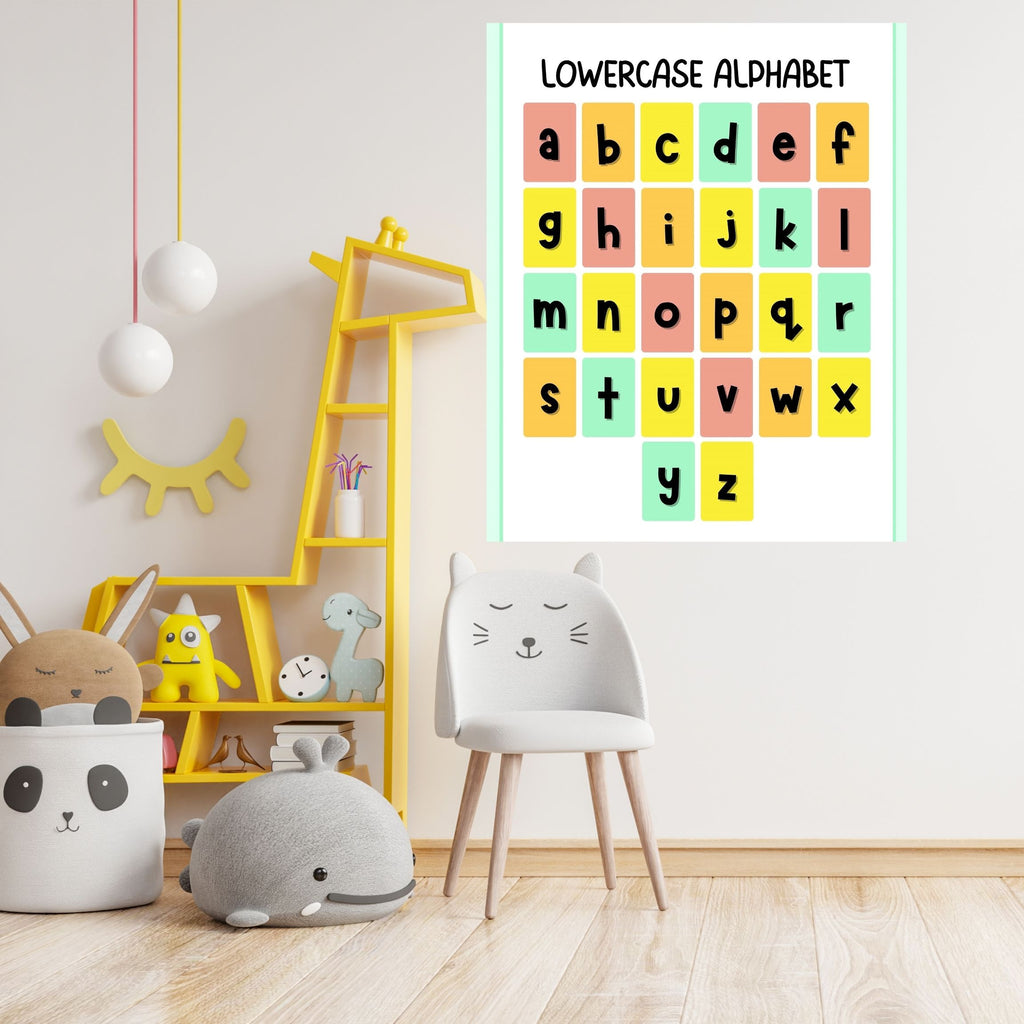 Alphabet Wall Art Printable, ABC Learning Poster, Kids Educational Decor, Nursery Wall Art, Preschool Classroom Print, Homeschool Decor, Digital Download|ke1-10
