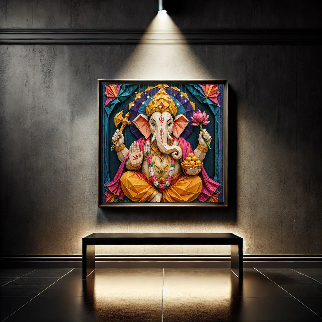 Lord Ganesha Wall Art Printable | Ganapathi Digital Download | Hindu God Decor | Spiritual Poster | Ganesh Chaturthi Gift | 11 Sizes Included|sp9