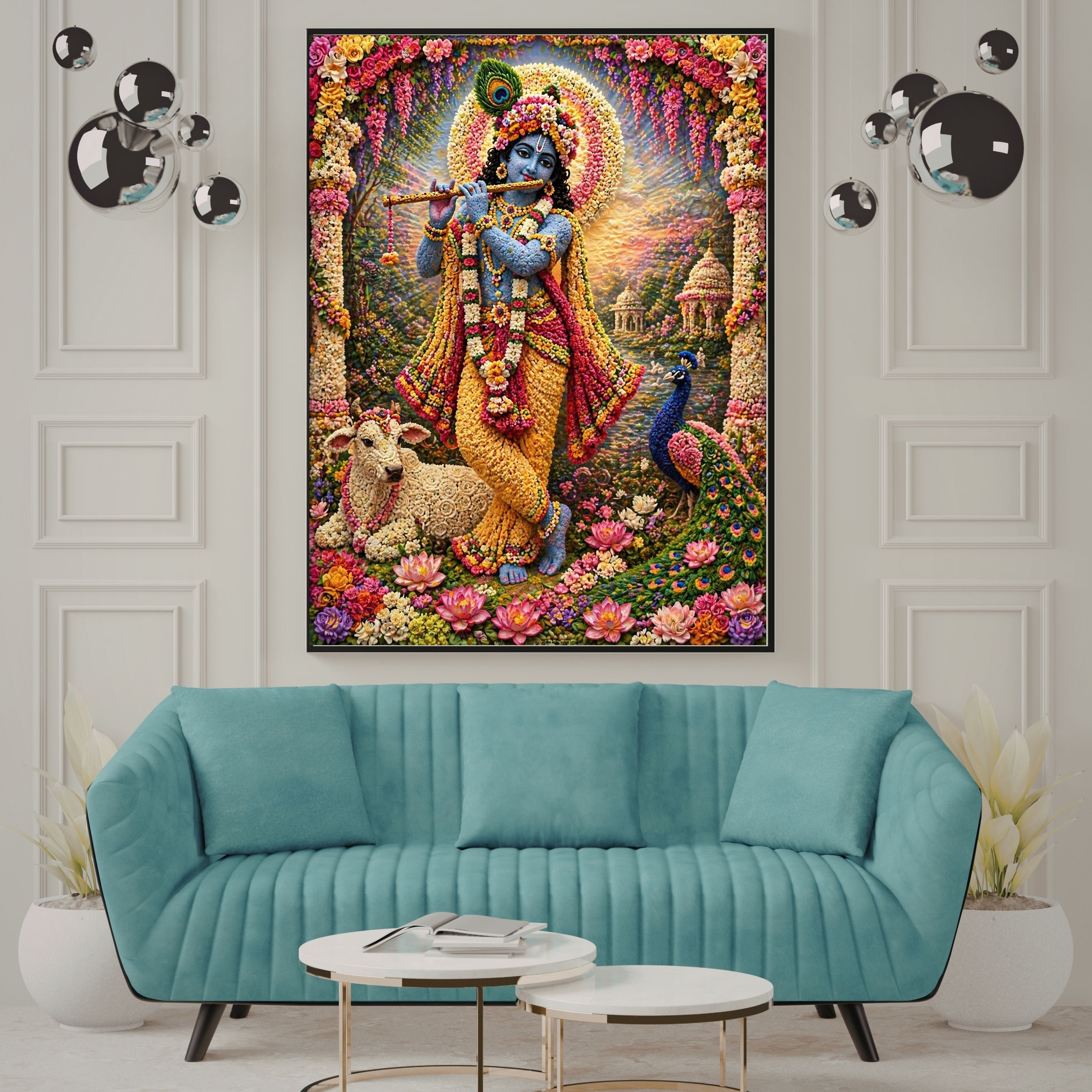Lord Krishna Wall Art Printable, Krishna Digital Download, Hindu Wall Decor, Spiritual Home Decor, Pooja Room Art, Krishna Poster, Temple Artwork|sp77