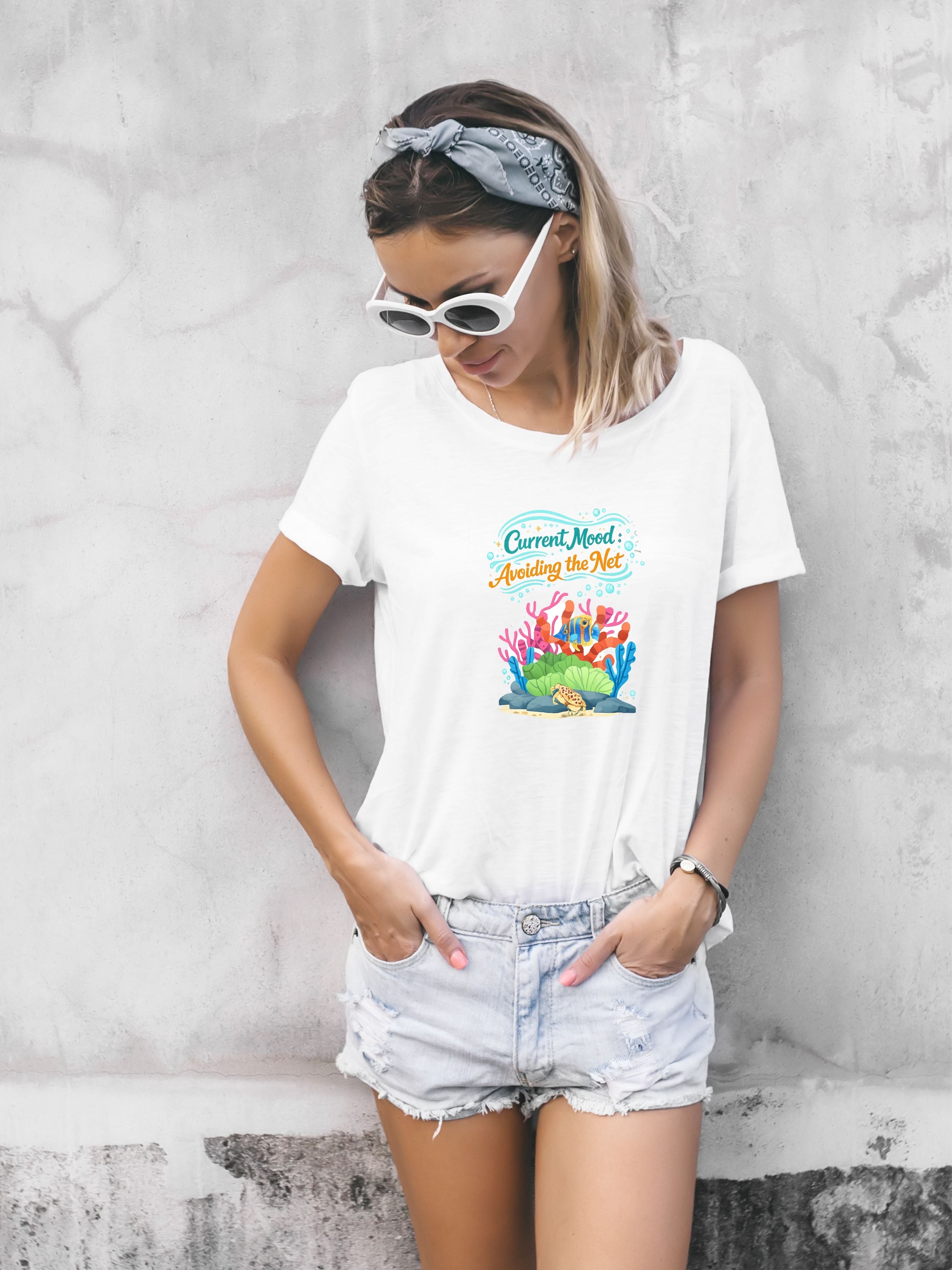 Under The Sea PNG, Ocean T-Shirt Design, Sea Life Graphic, Beach Lover Gift, Marine Life PNG, Coastal Aesthetic, Print On Demand Design, Digital Download|gr30-15
