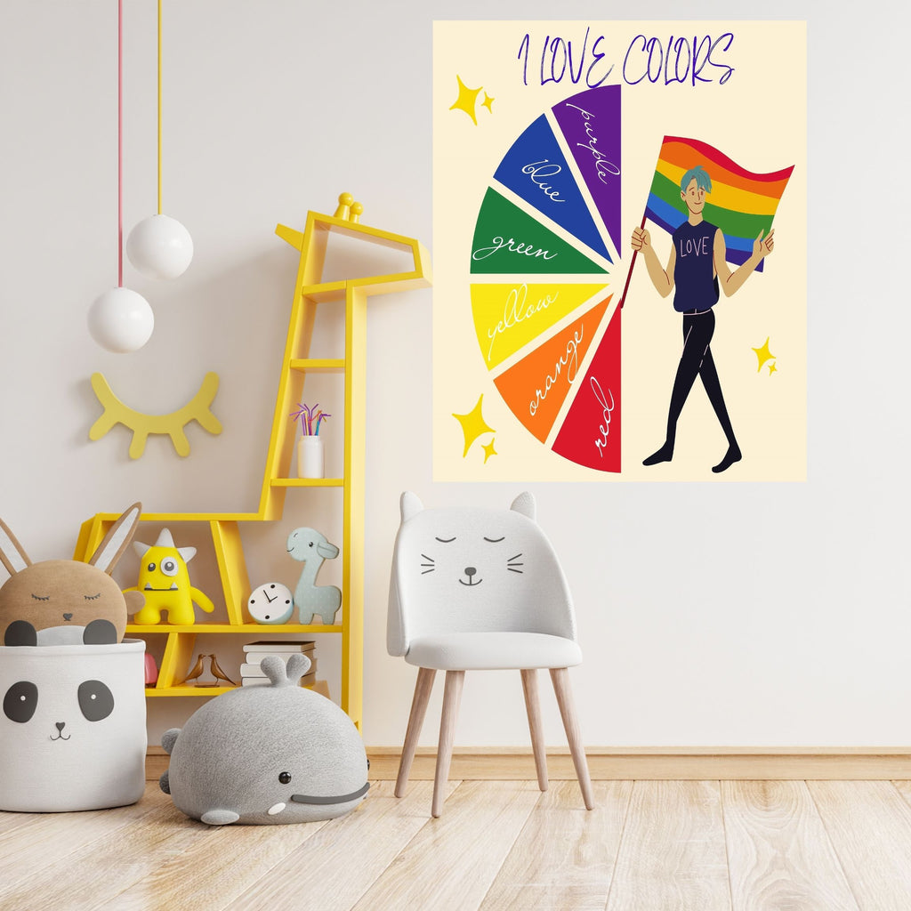 Kids Color Concepts Poster, Printable Preschool Wall Art