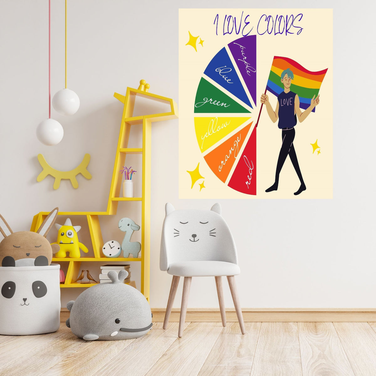 Kids Color Concepts Poster, Printable Preschool Wall Art