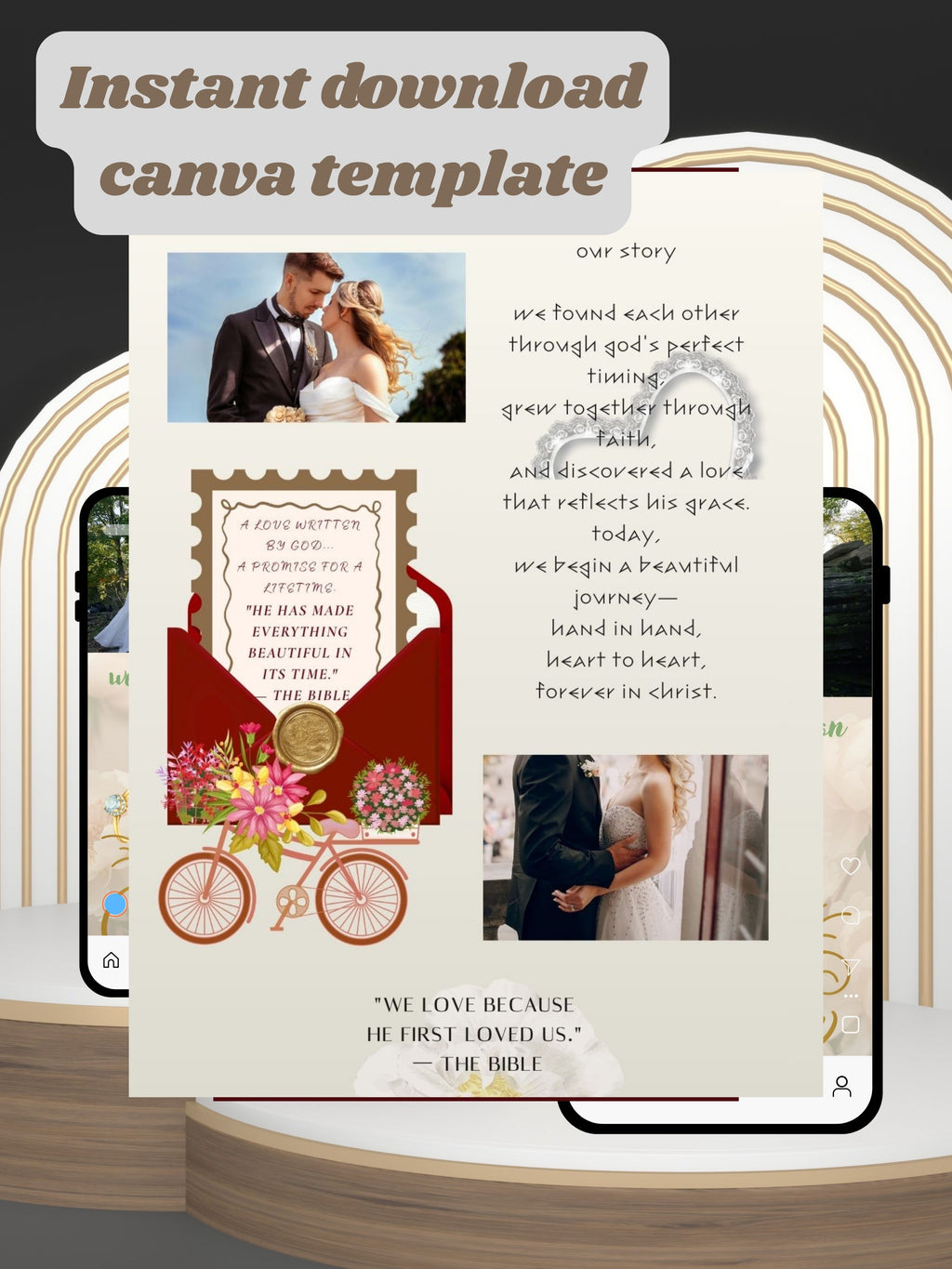 WI0018-CHURCH WEDDING Invitation Video Template | Editable Christian Wedding Invite |Digital Wedding Invitation |Wedding Video