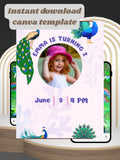 ANIMAL THEME Birthday Invitation Video | Editable Canva pro Template | Kids Party Invite | ki22