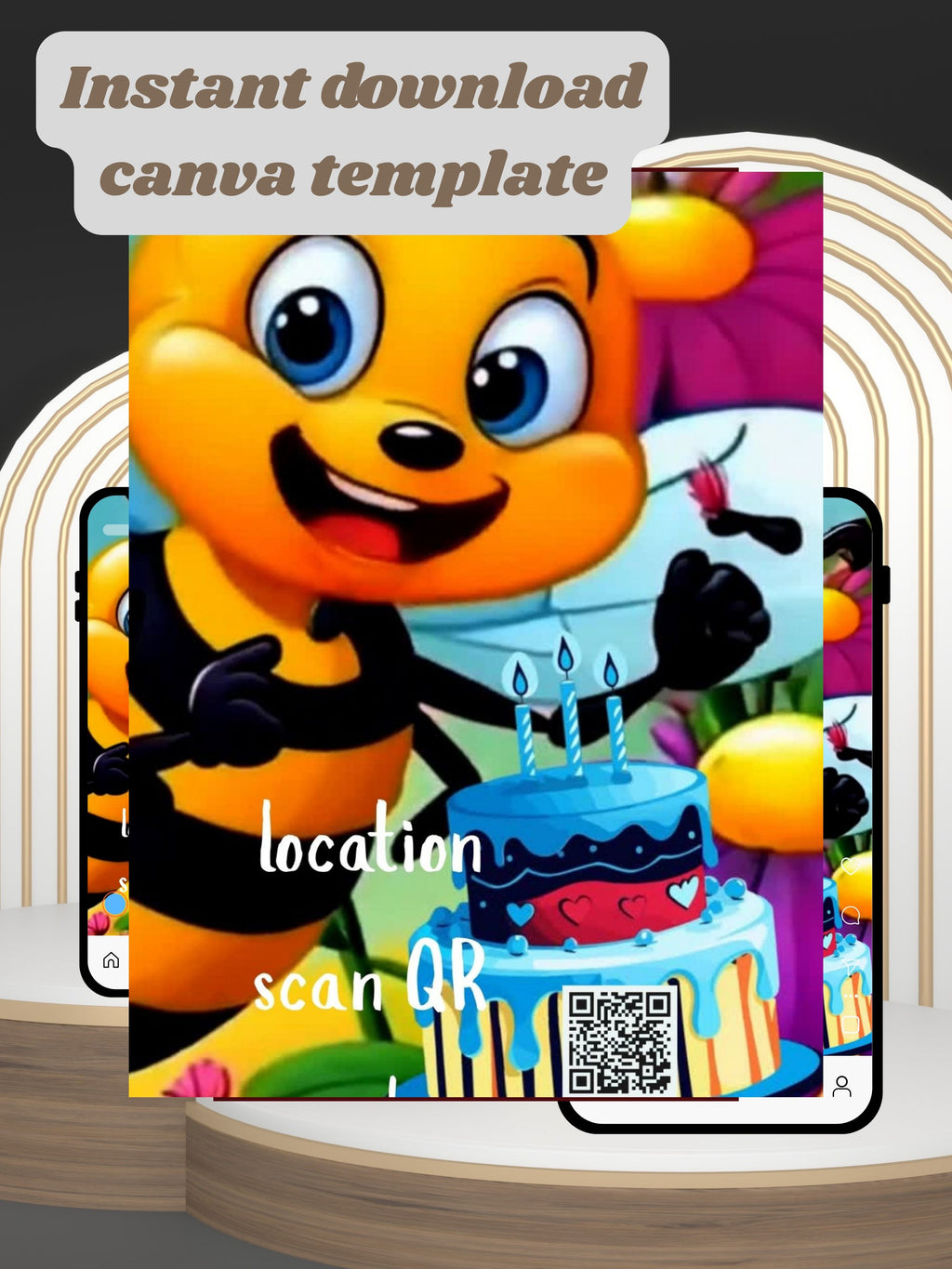 commercial use ANIMAL THEME Birthday Invitation Video | Editable Canva pro Template | Kids Party Invite | ki34c