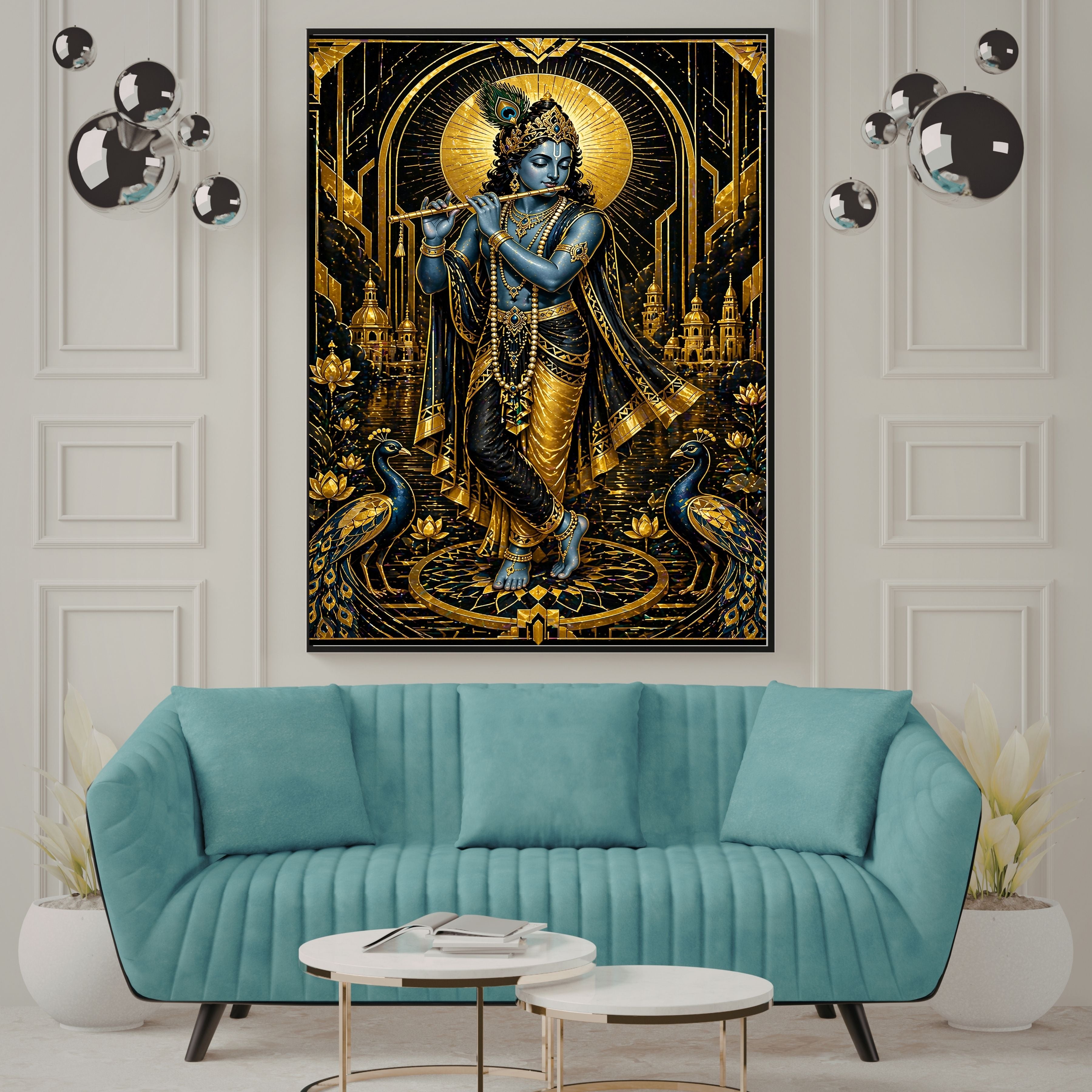 Commercial Use Lord Krishna Wall Art Bundle | Hindu Printable Decor | Commercial Use License Included | Spiritual Home Decor | Pooja Room Prints | Digital Download|sp61c