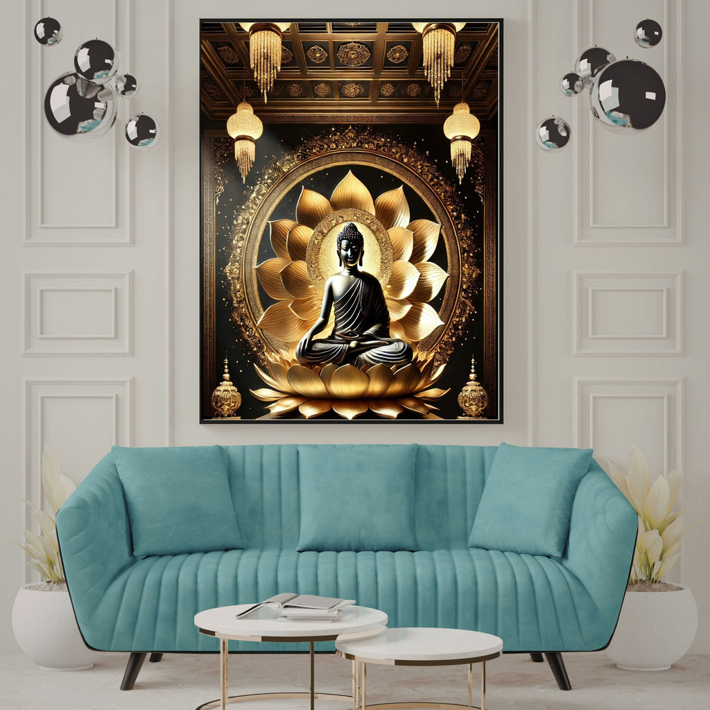 Lord Buddha Printable Wall Art, Zen Buddha Poster, Meditation Room Decor, Buddhist Wall Hanging, Spiritual Digital Download, Peaceful Home Decor|sp82