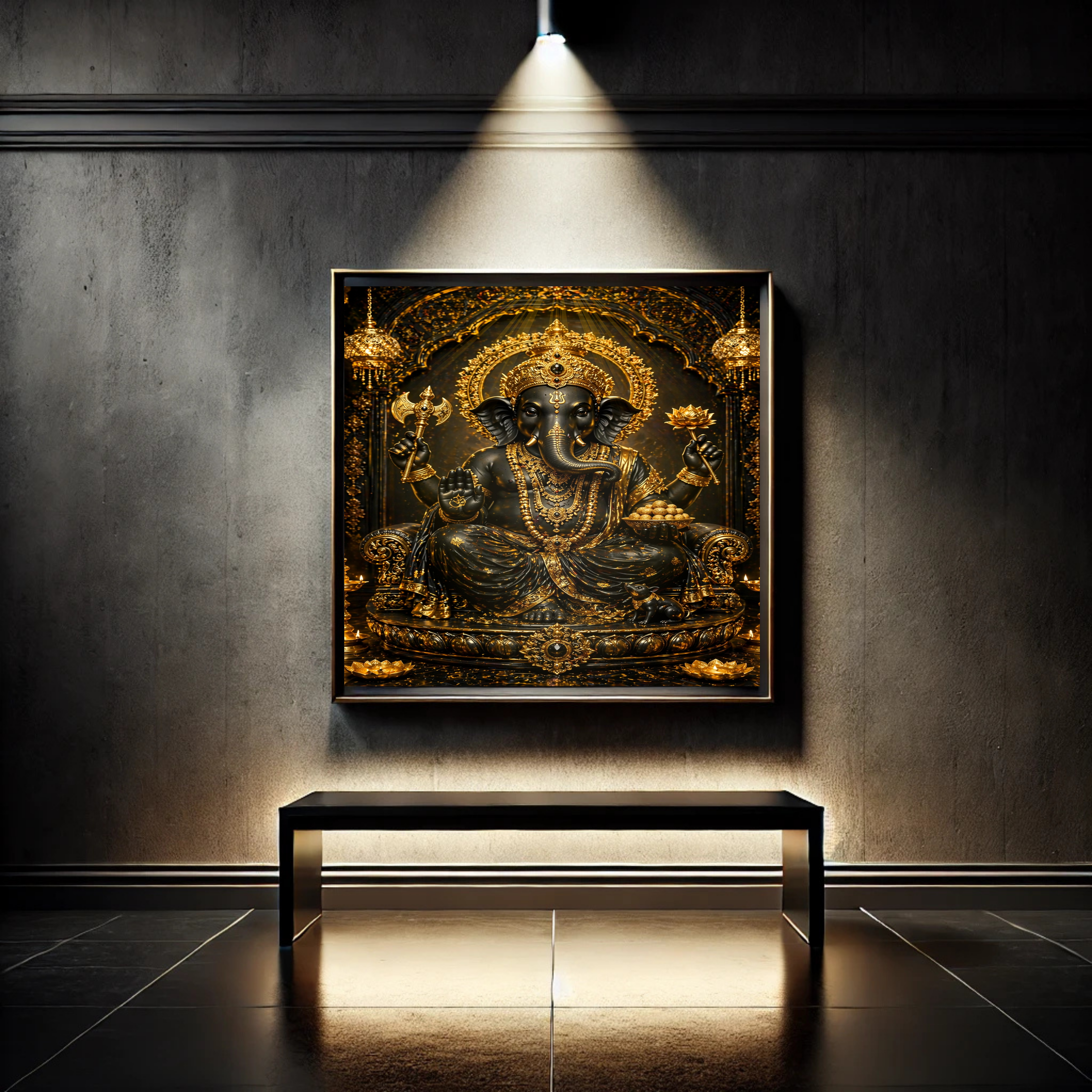 Lord Ganesha Wall Art Printable | Ganapathi Digital Download | Hindu God Decor | Spiritual Poster | Ganesh Chaturthi Gift | 11 Sizes Included|sp6