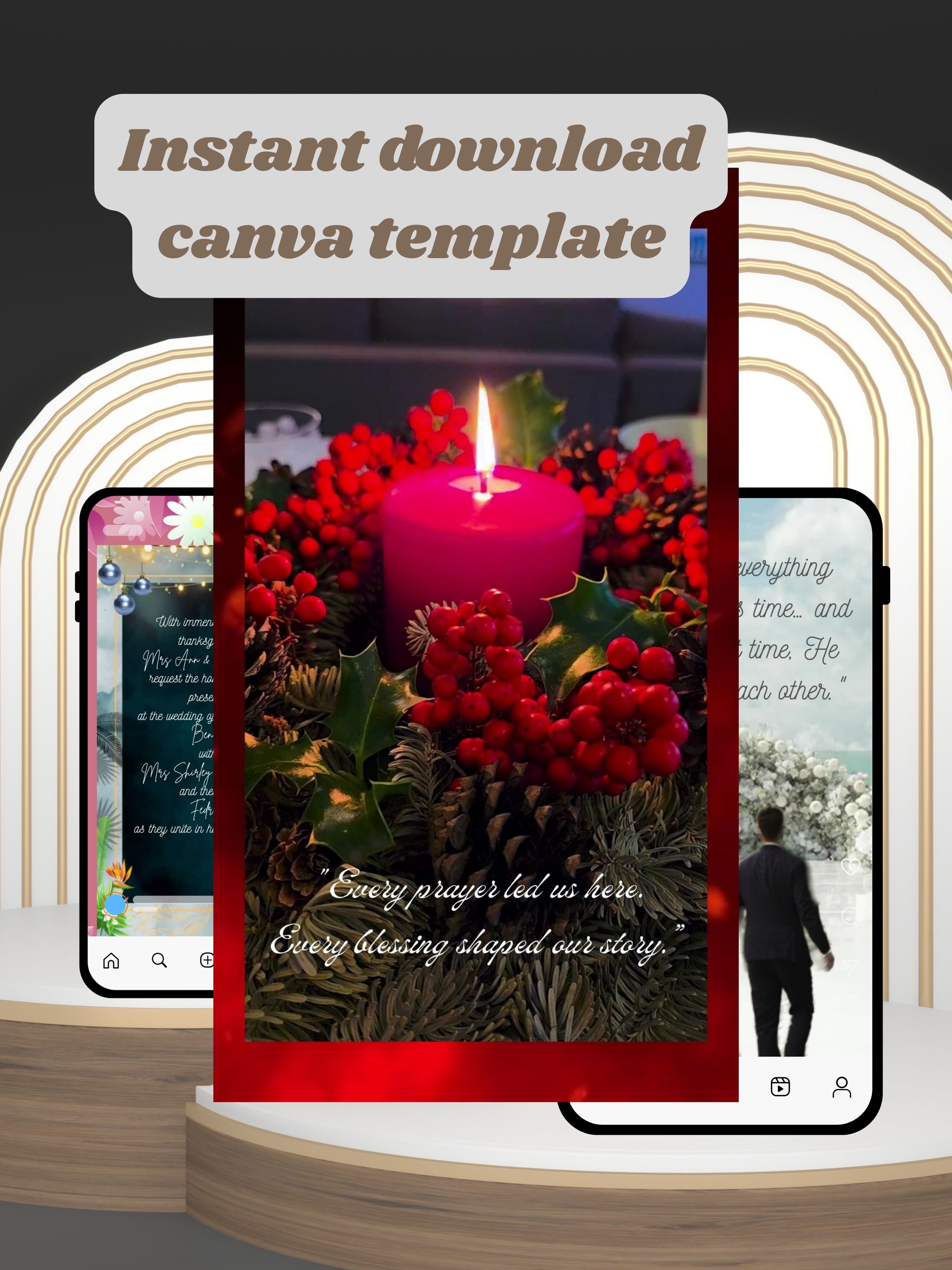 WI0009-CHURCH WEDDING Invitation Video Template | Editable Christian Wedding Invite |Digital Wedding Invitation |Wedding Video