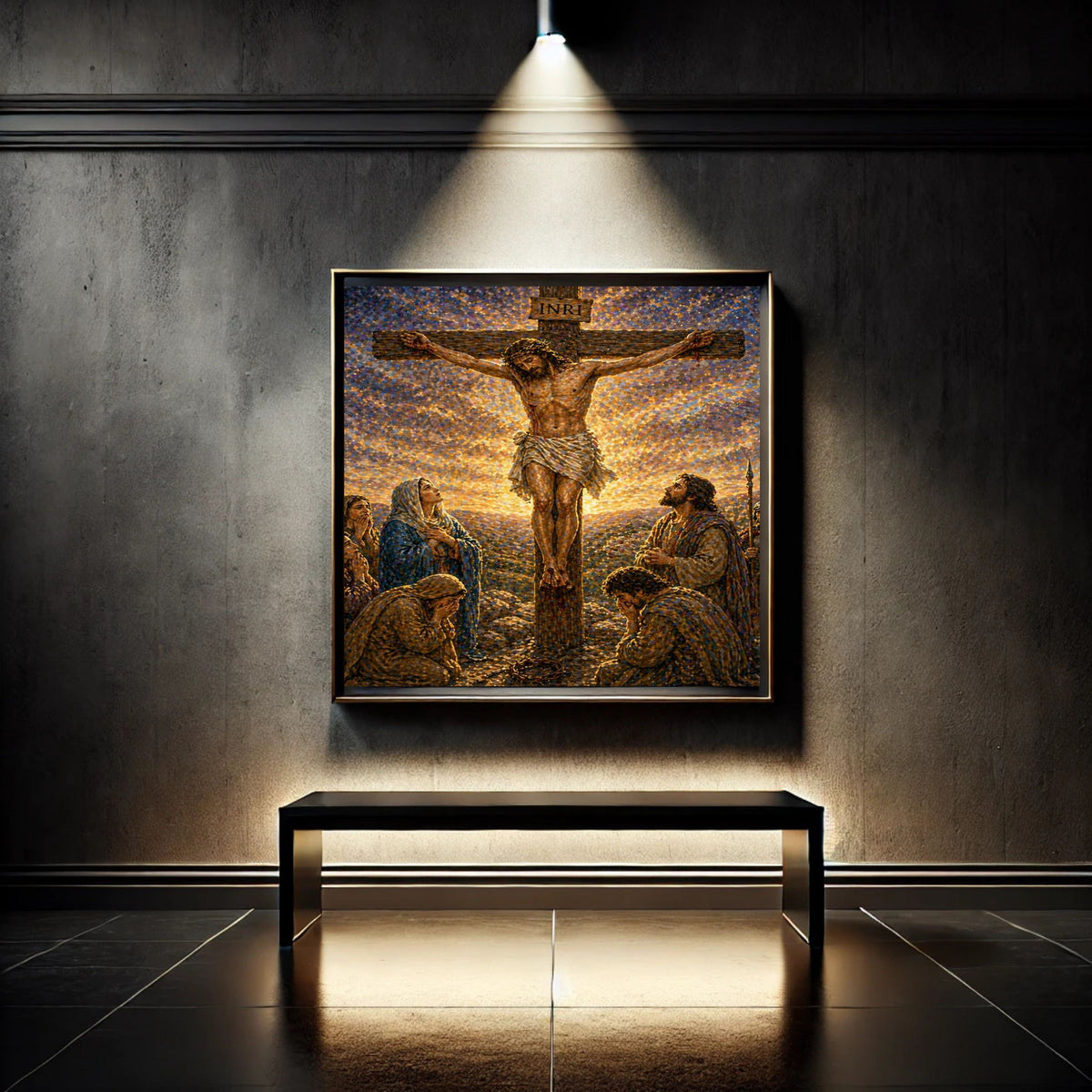 Crucifixion of Jesus Printable Commercial Use | INRI Cross Calvary Wall Art Resell License | POD Easter Good Friday Etsy Seller Sacred Bundle