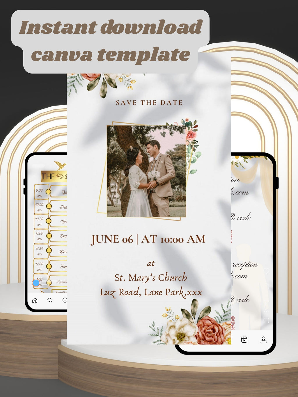 WI0015C-Commercial Use CHURCH WEDDING Invitation Video Template | Editable Christian Wedding Invite |Digital Wedding Invitation |Wedding Video