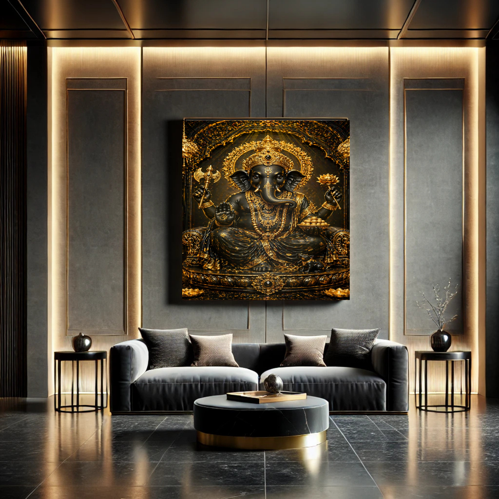 Lord Ganesha Wall Art Printable | Ganapathi Digital Download | Hindu God Decor | Spiritual Poster | Ganesh Chaturthi Gift | 11 Sizes Included|sp6