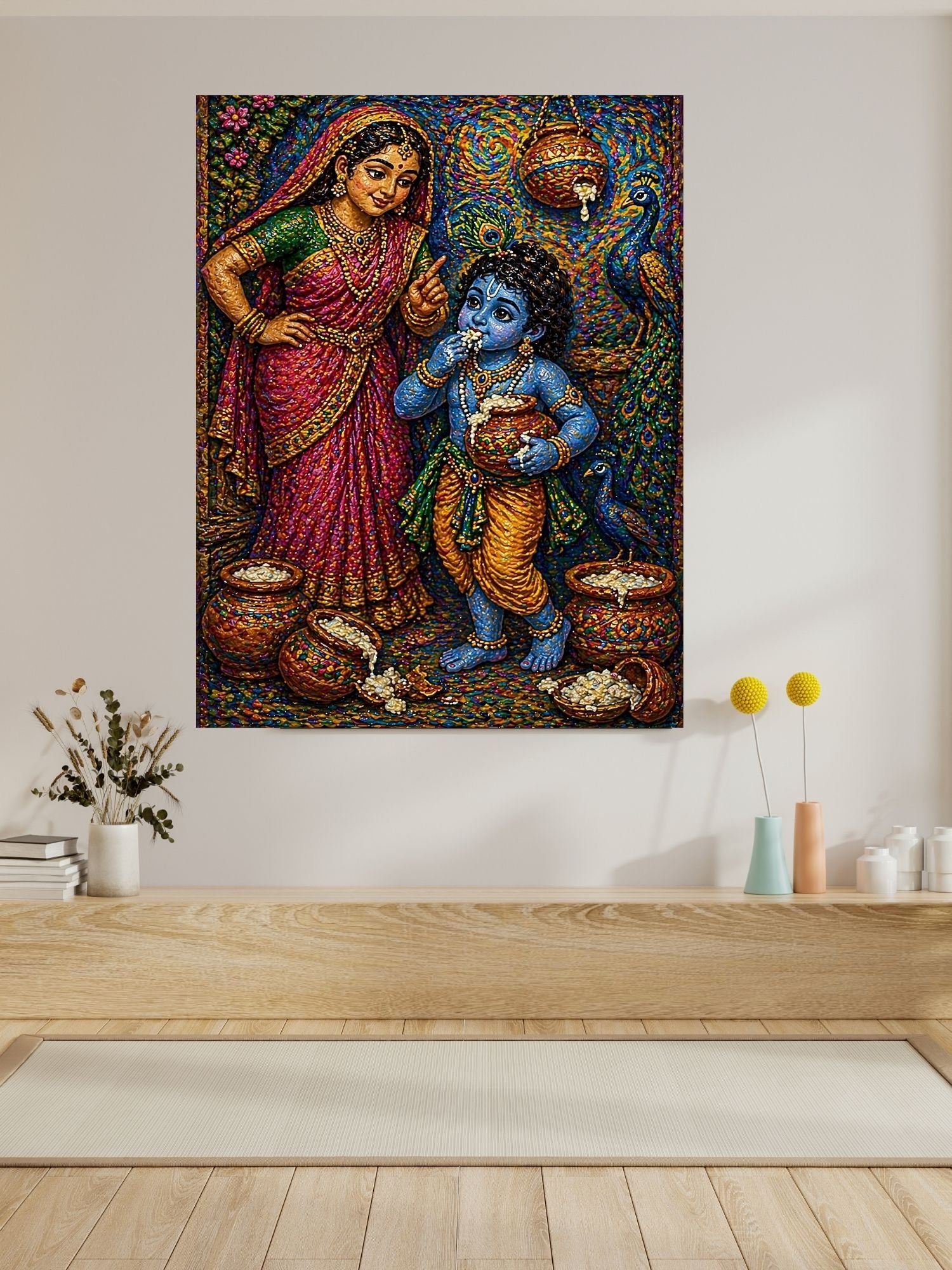 Commercial Use Lord Krishna Wall Art Bundle | Hindu Printable Decor | Commercial Use License Included | Spiritual Home Decor | Pooja Room Prints | Digital Download|sp52c