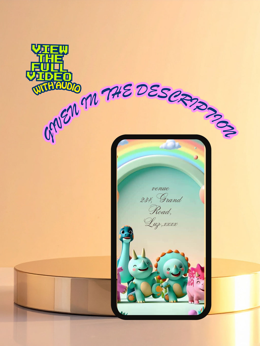 DINOSAUR Birthday Invitation Video | Editable Canva pro Template | Kids Party Invite | Digital Download|ki20