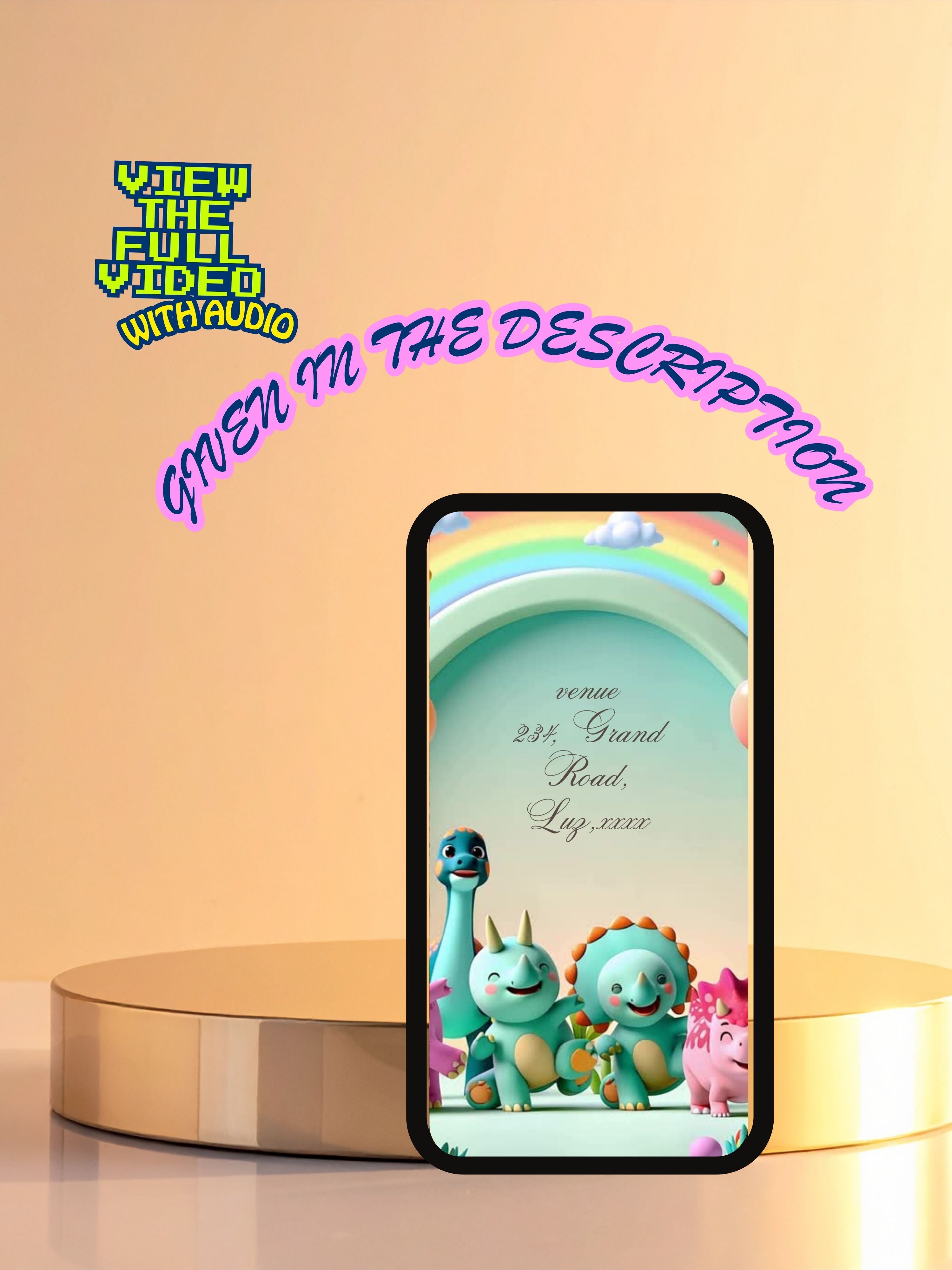 DINOSAUR Birthday Invitation Video | Editable Canva pro Template | Kids Party Invite | Digital Download|ki20