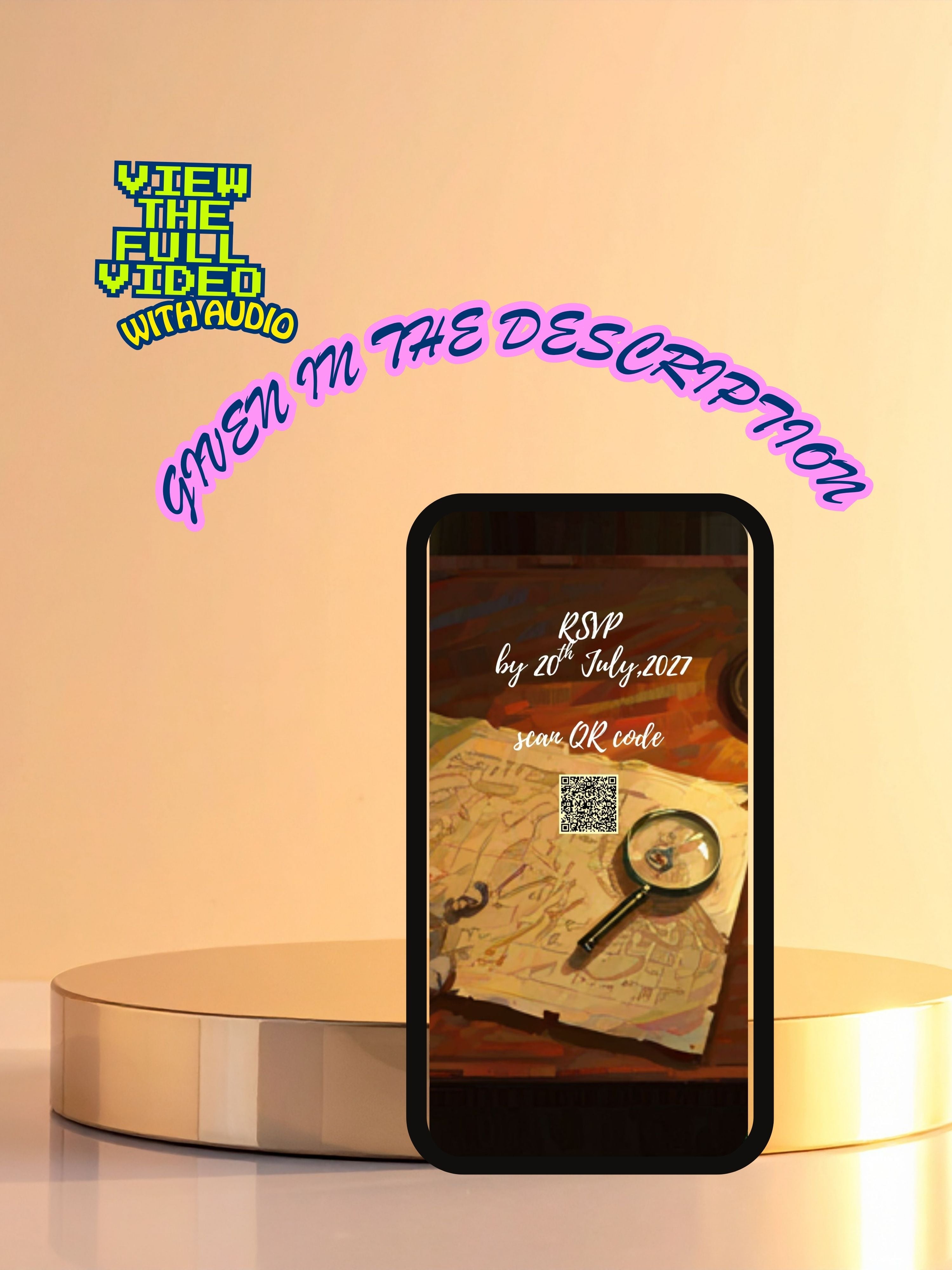 Commercial use-DETECTIVE kids Birthday Video Invitation | Canva Pro Template | Mystery Kids Party Invite | Spy Birthday Video | Instant Download|ki39c