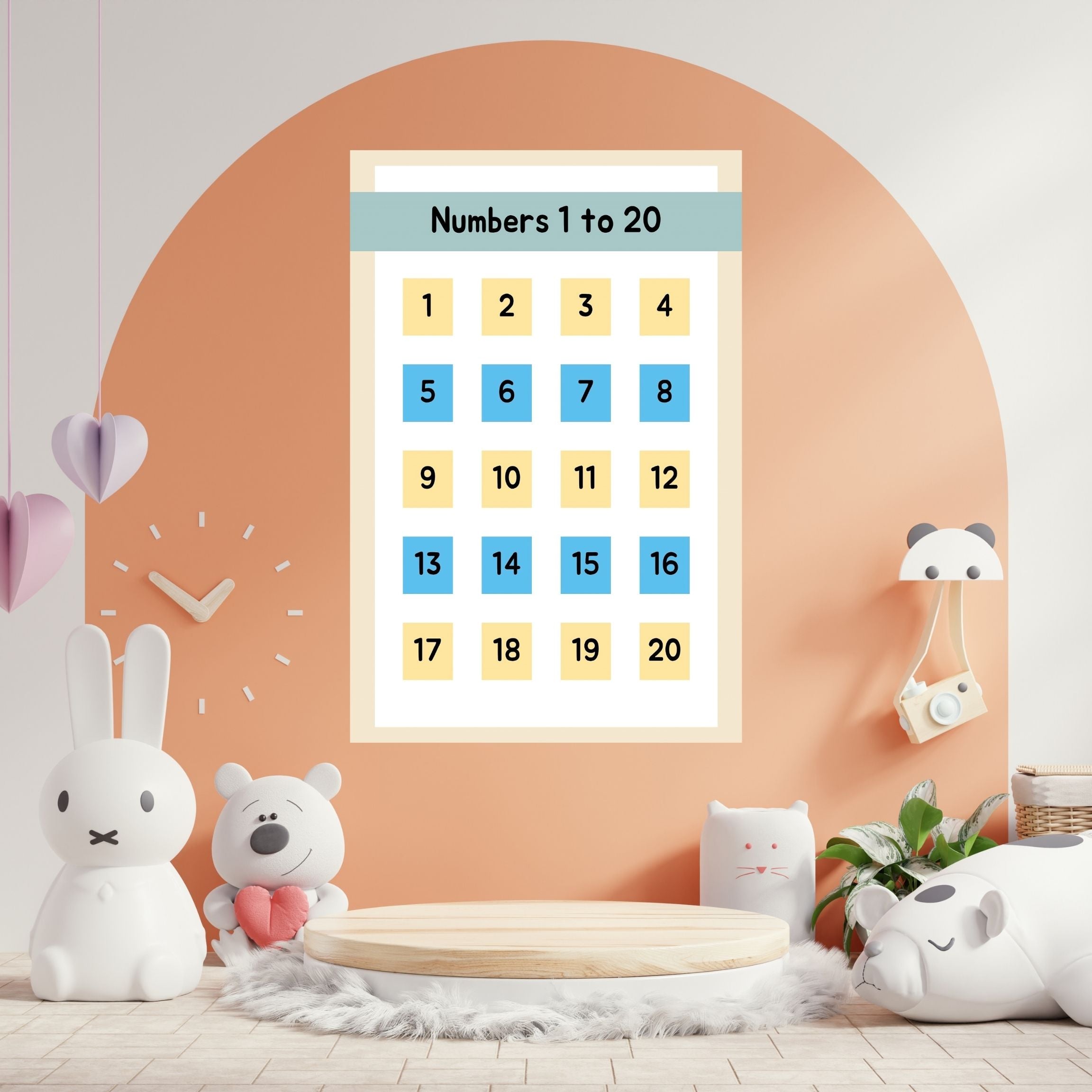 Number Wall Art for Kids 11+ sizes, Counting Poster Printable, Educational Nursery Decor, Preschool Learning Print, Math Wall Art, Digital Download|ke2-4