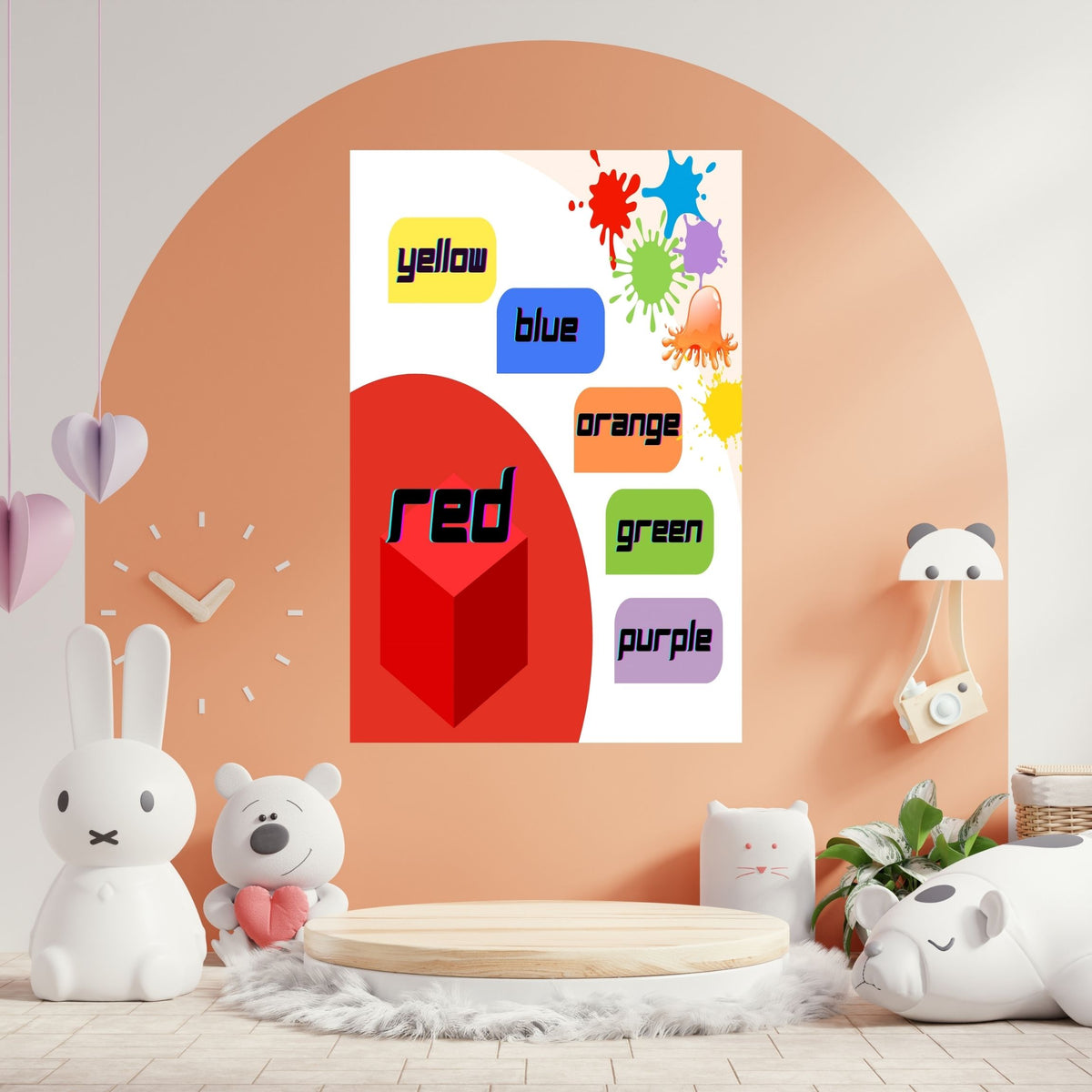 Printable Colors Poster for Kids, Early Learning Wall Art