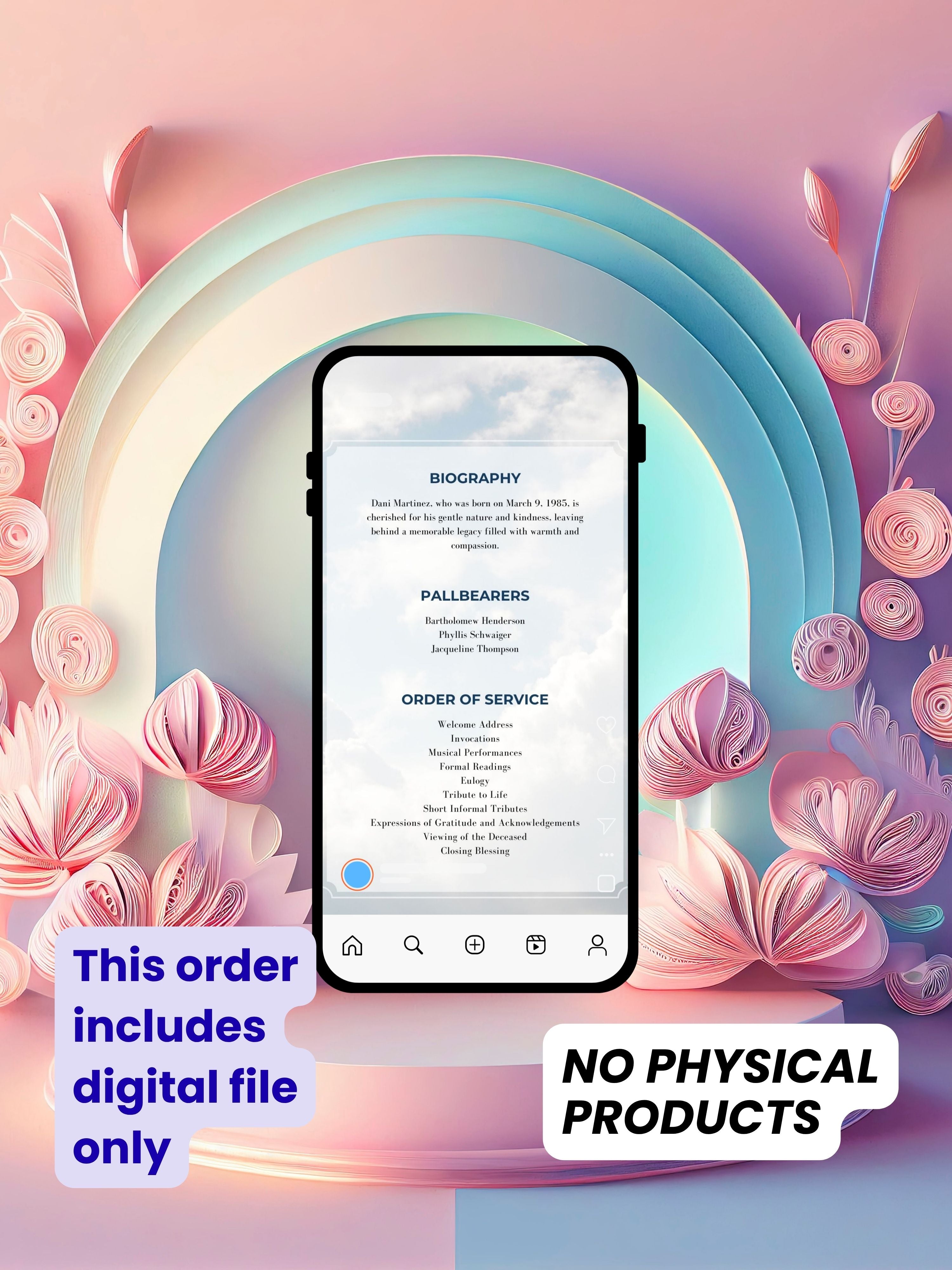 Commercial use MEMORIAL SERVICE editable Invitation Video Template | Canva Celebration of Life Invite | In Loving Memory | Digital Memorial Announcement | Instant Download|ai8c