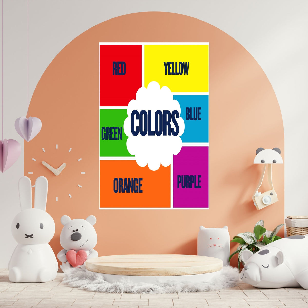 Nursery Color Learning Print for Kids, Educational Wall Art