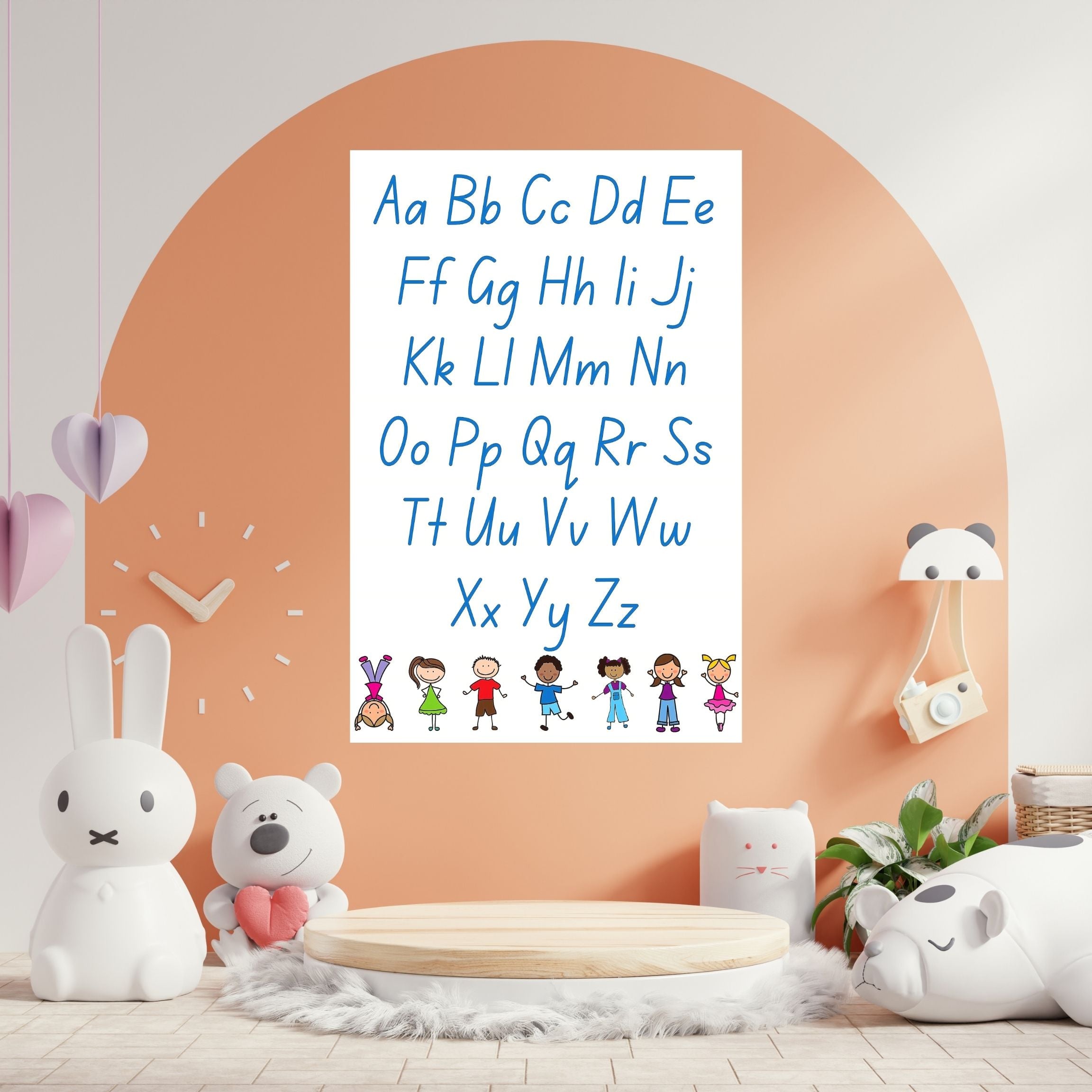 Alphabet Wall Art Printable, ABC Learning Poster, Kids Educational Decor, Nursery Wall Art, Preschool Classroom Print, Homeschool Decor, Digital Download|ke1-3