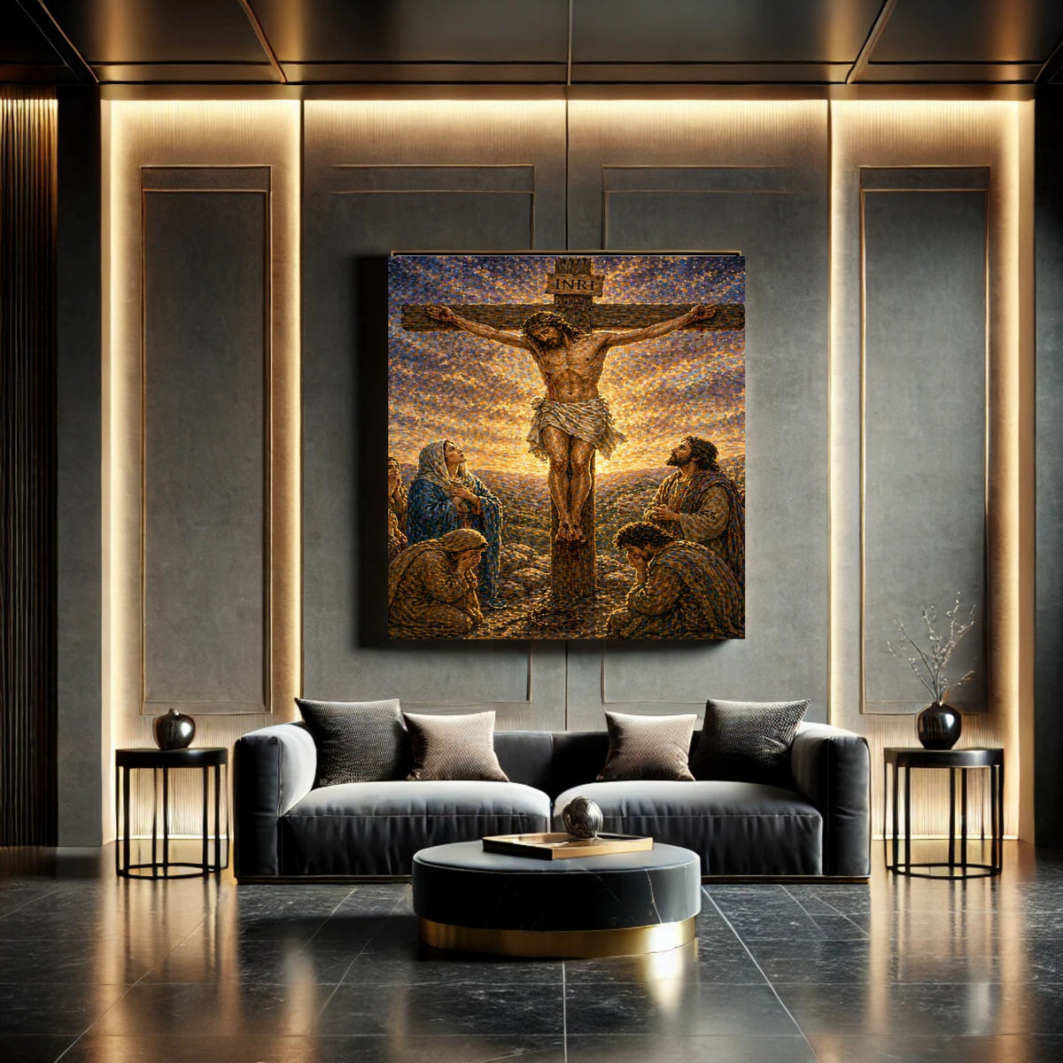 Crucifixion of Jesus Printable Commercial Use | INRI Cross Calvary Wall Art Resell License | POD Easter Good Friday Etsy Seller Sacred Bundle