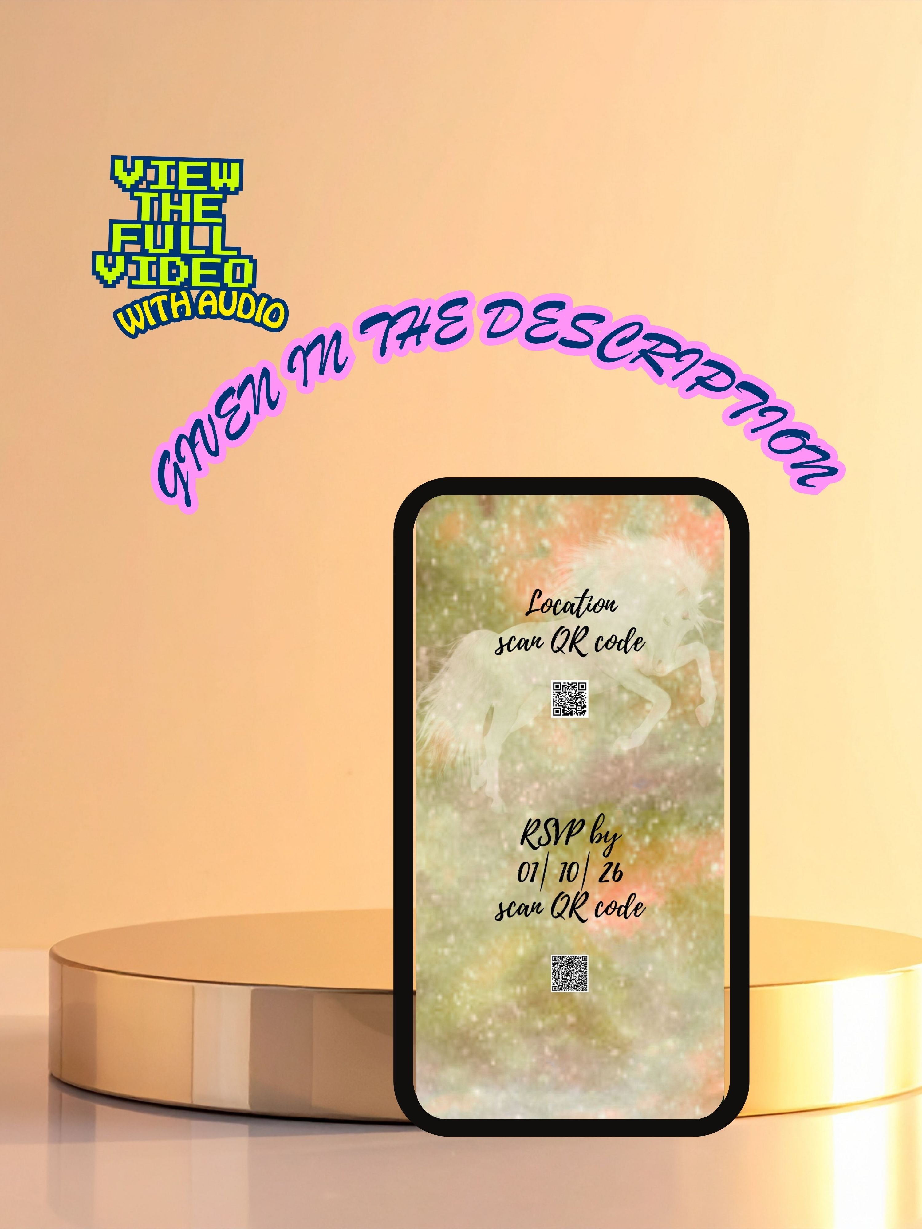 NATURE THEME Editable Birthday Video Invitation | Canva Pro Template | Woodland Kids Party Invite | Photo, Music, QR Code | Instant Download|ki12
