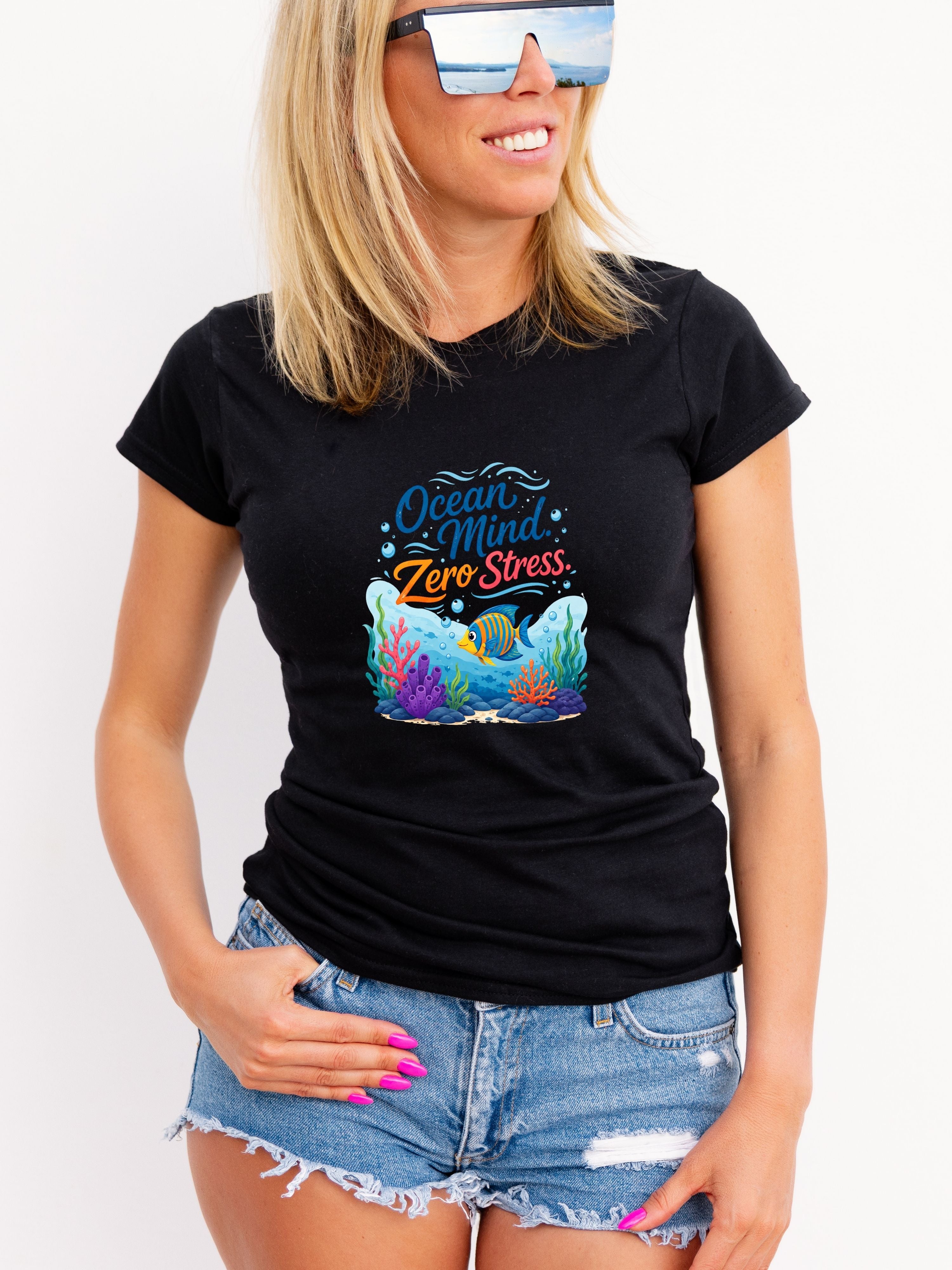 Under The Sea PNG, Ocean T-Shirt Design, Sea Life Graphic, Beach Lover Gift, Marine Life PNG, Coastal Aesthetic, Print On Demand Design, Digital Download|gr30-11